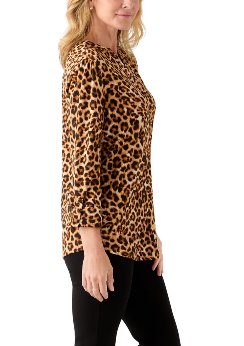 Womens 3/4 Sleeve Henley Shirt