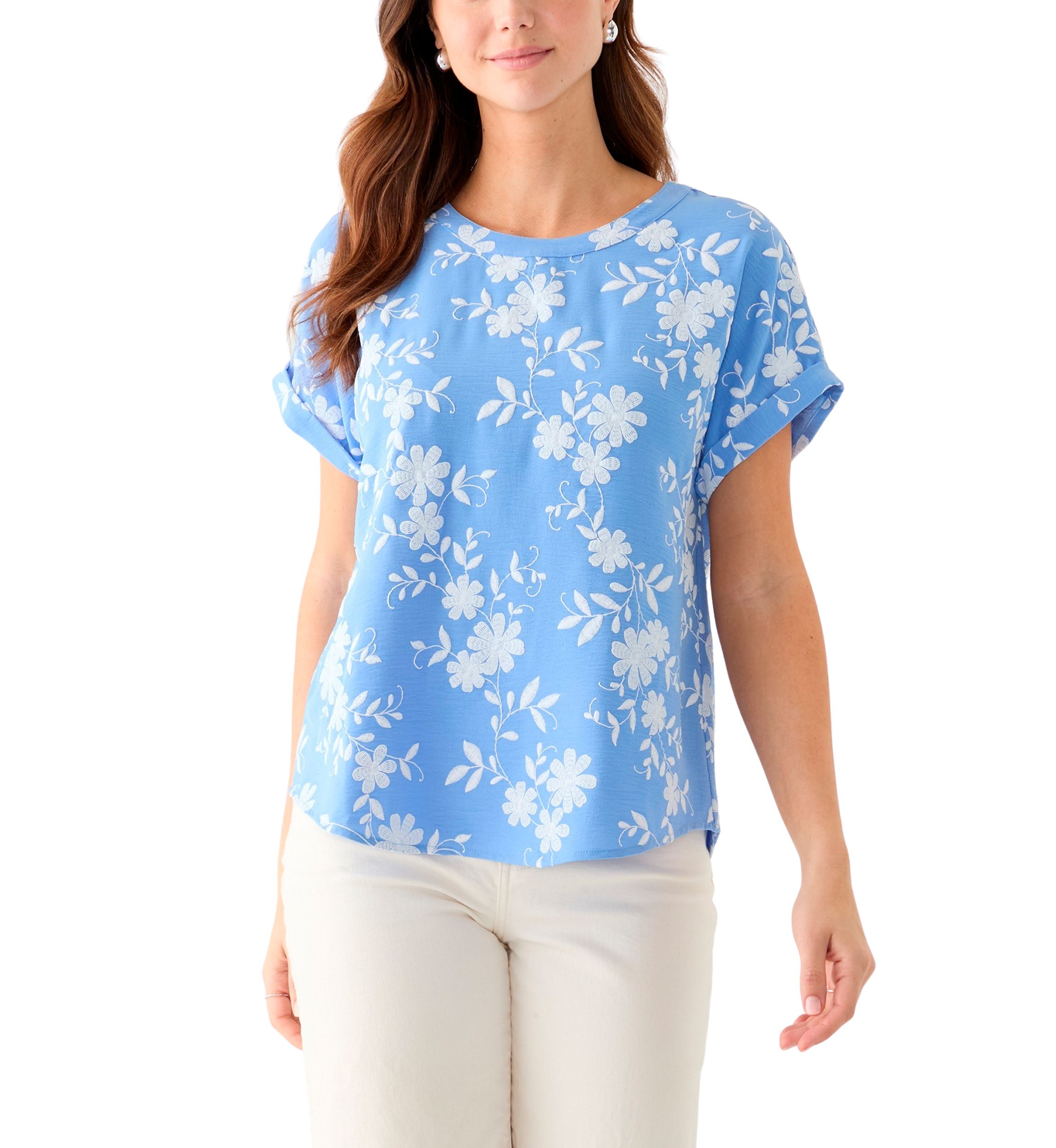 Womens Dolman Sleeve Printed T-Shirt 