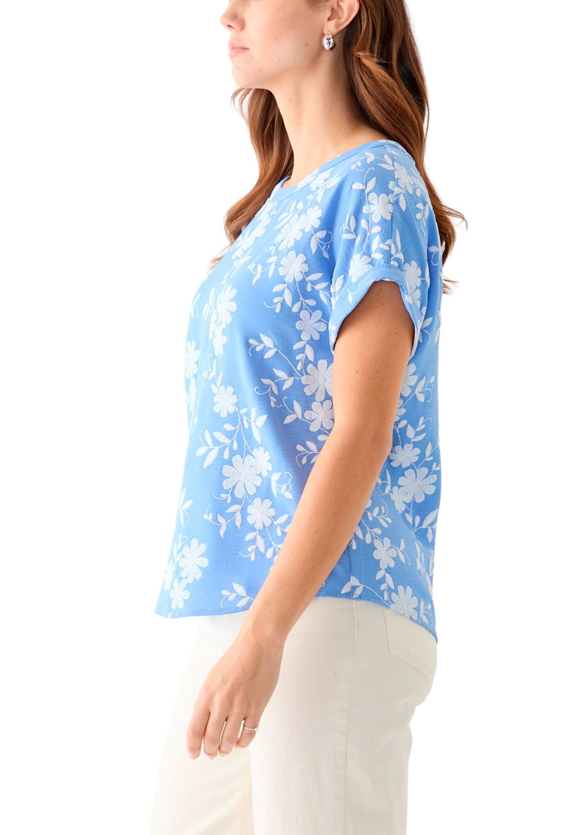 Womens Dolman Sleeve Printed T-Shirt 