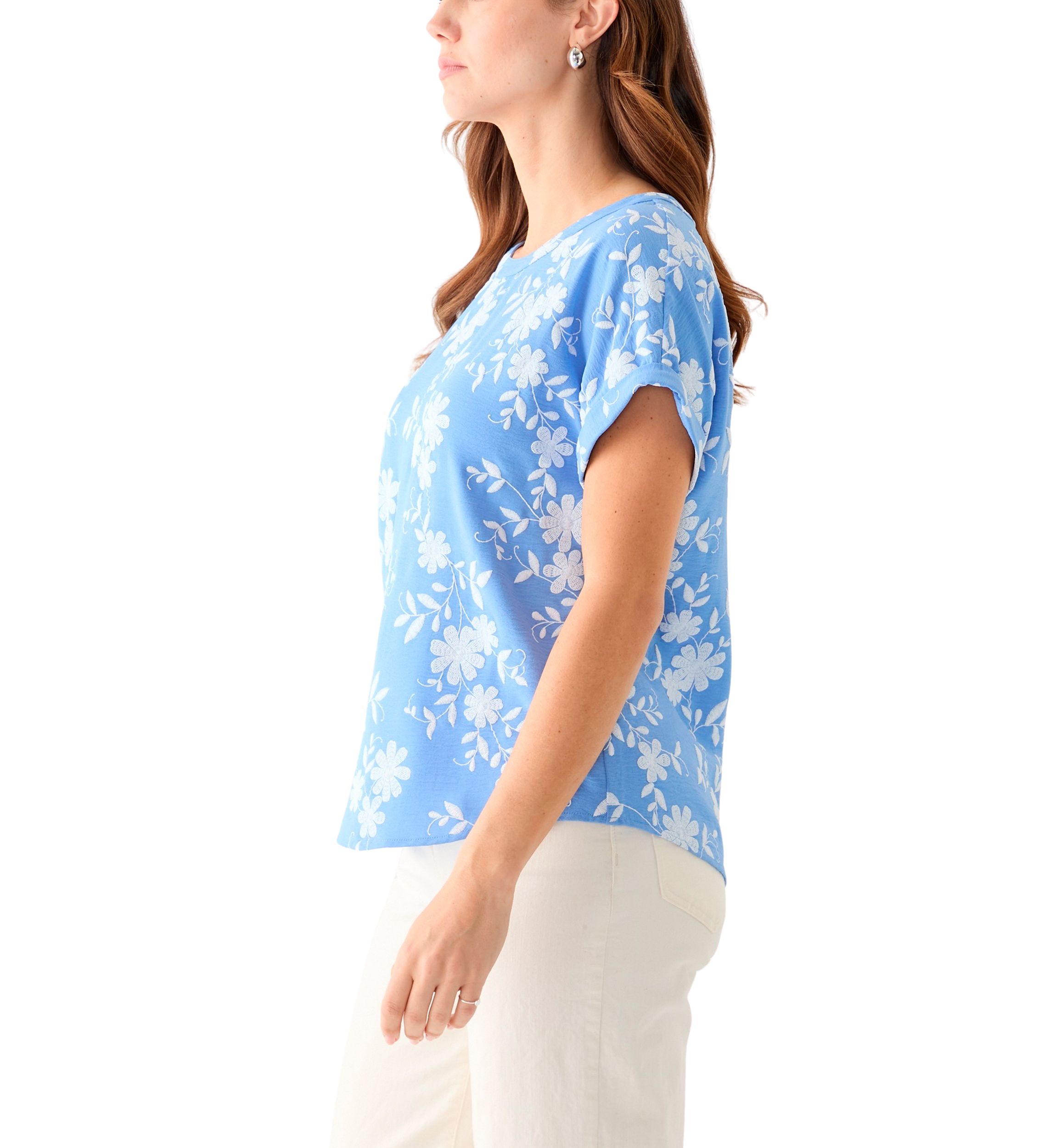 Womens Dolman Sleeve Printed T-Shirt 