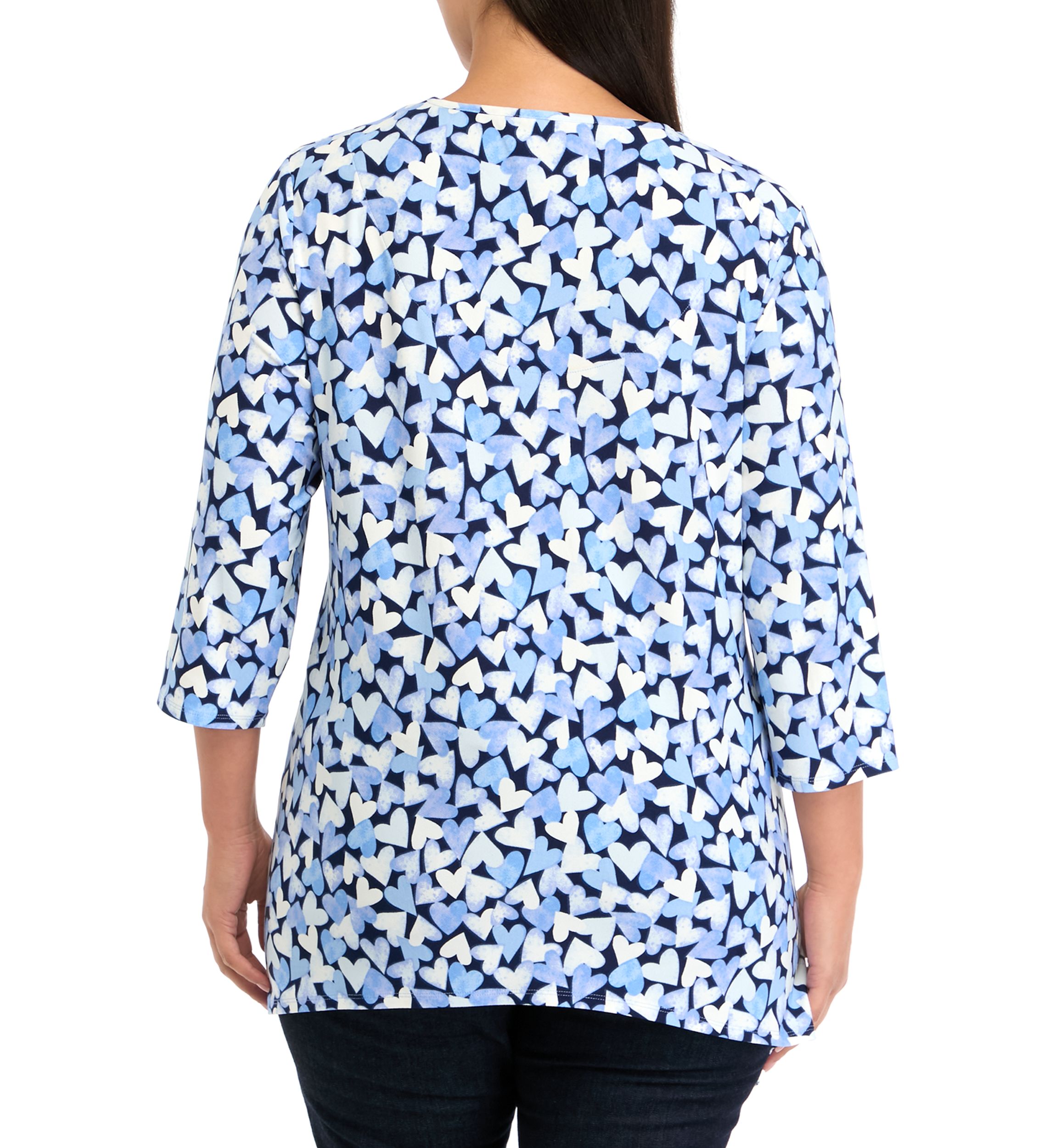 Plus Size Shark Bite Hem Top 