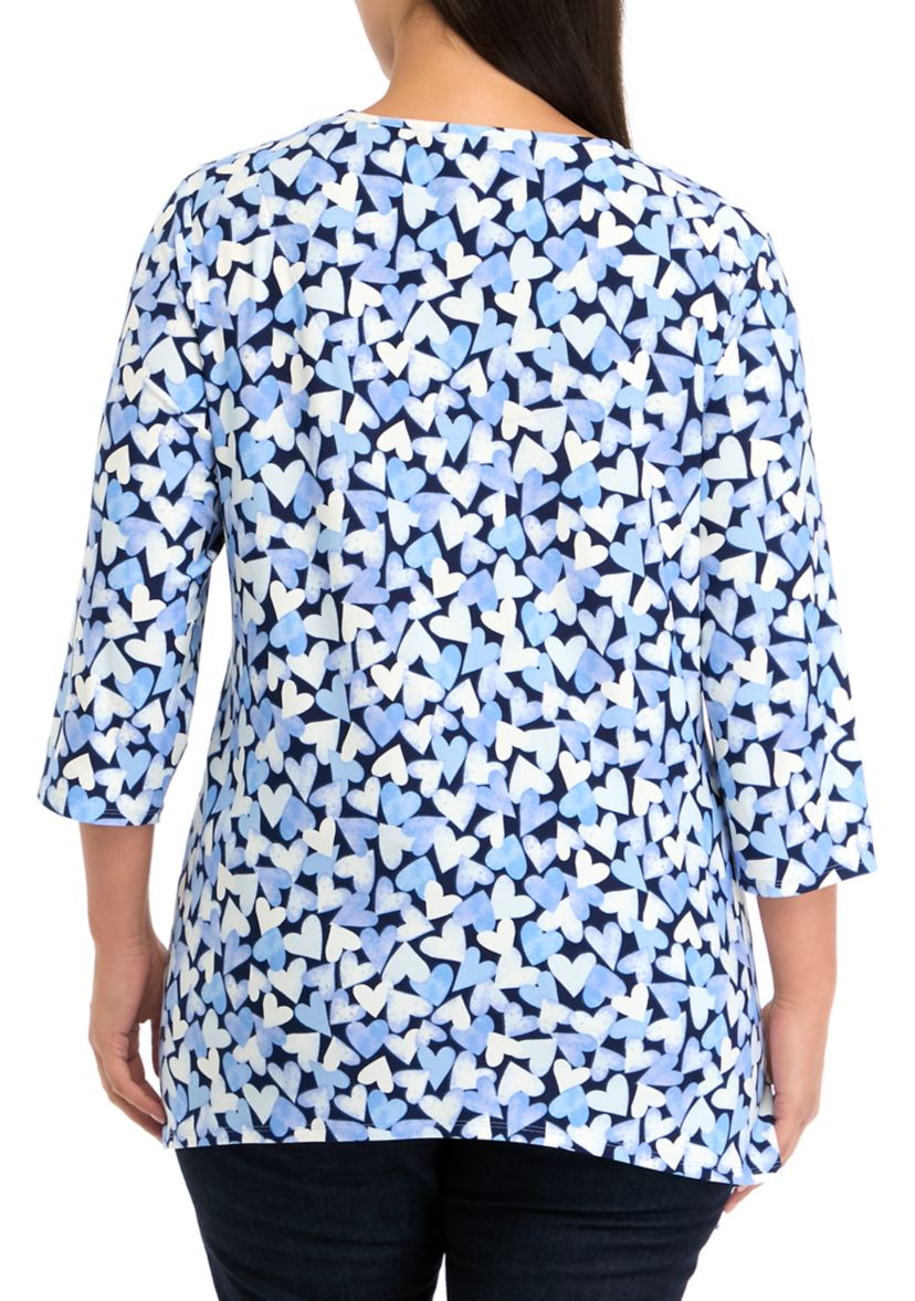 Plus Size Shark Bite Hem Top 
