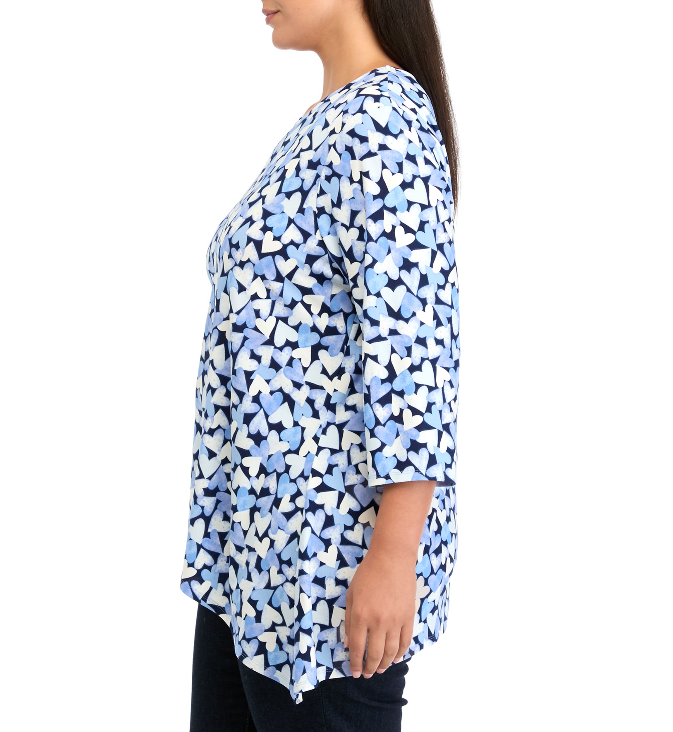 Plus Size Shark Bite Hem Top 