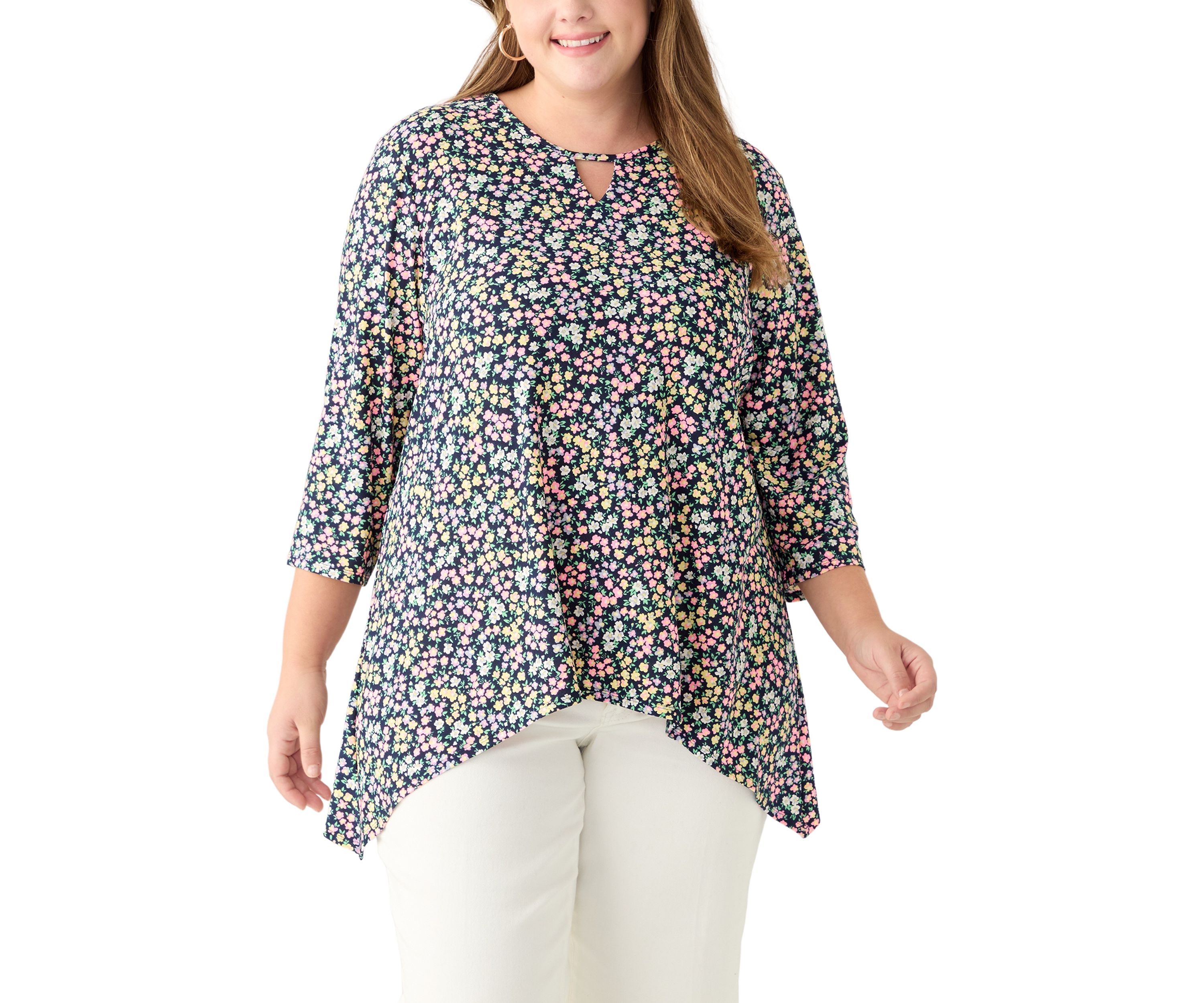 Plus Size Floral Tunic 
