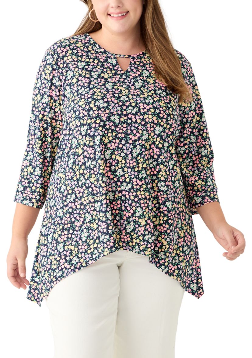 Plus Size Floral Tunic 
