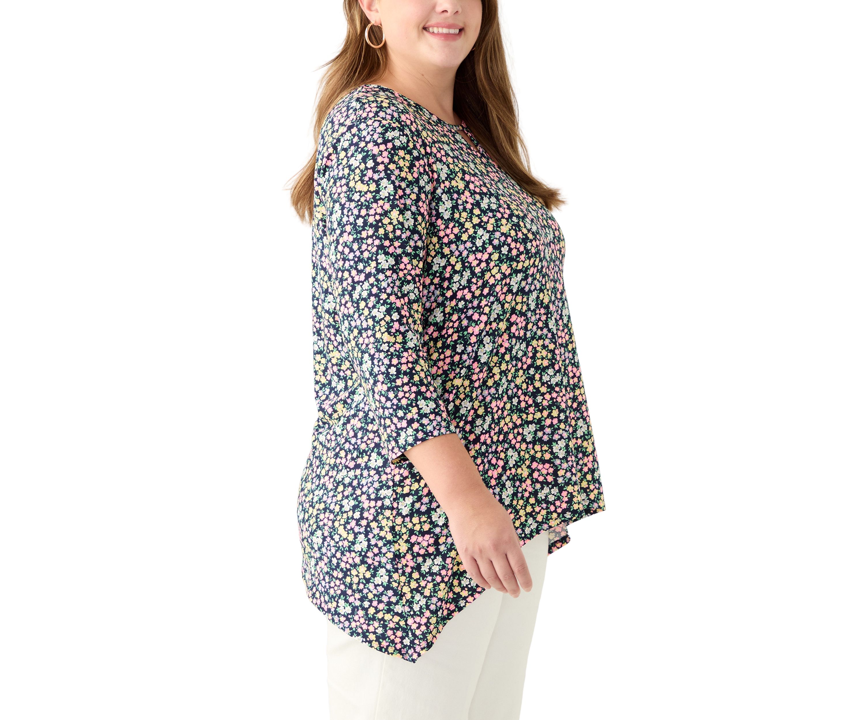 Plus Size Floral Tunic 