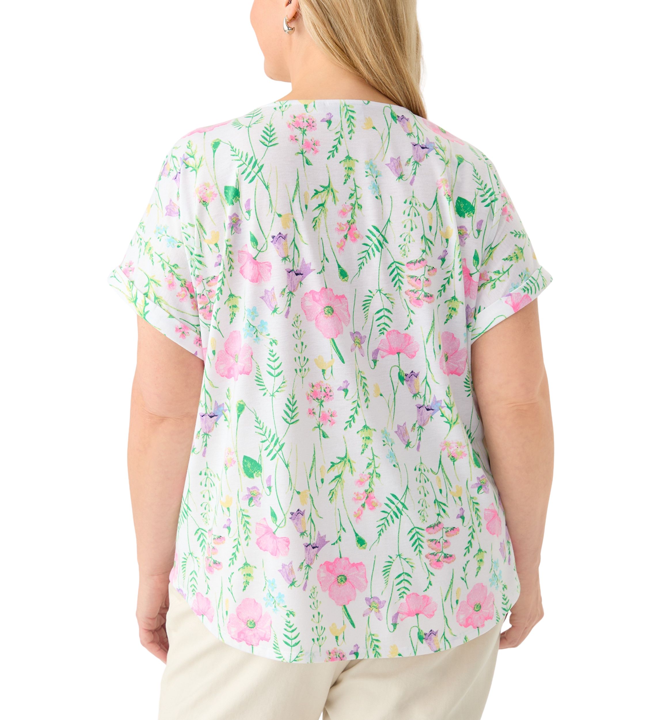 Plus Size Printed Knit Top