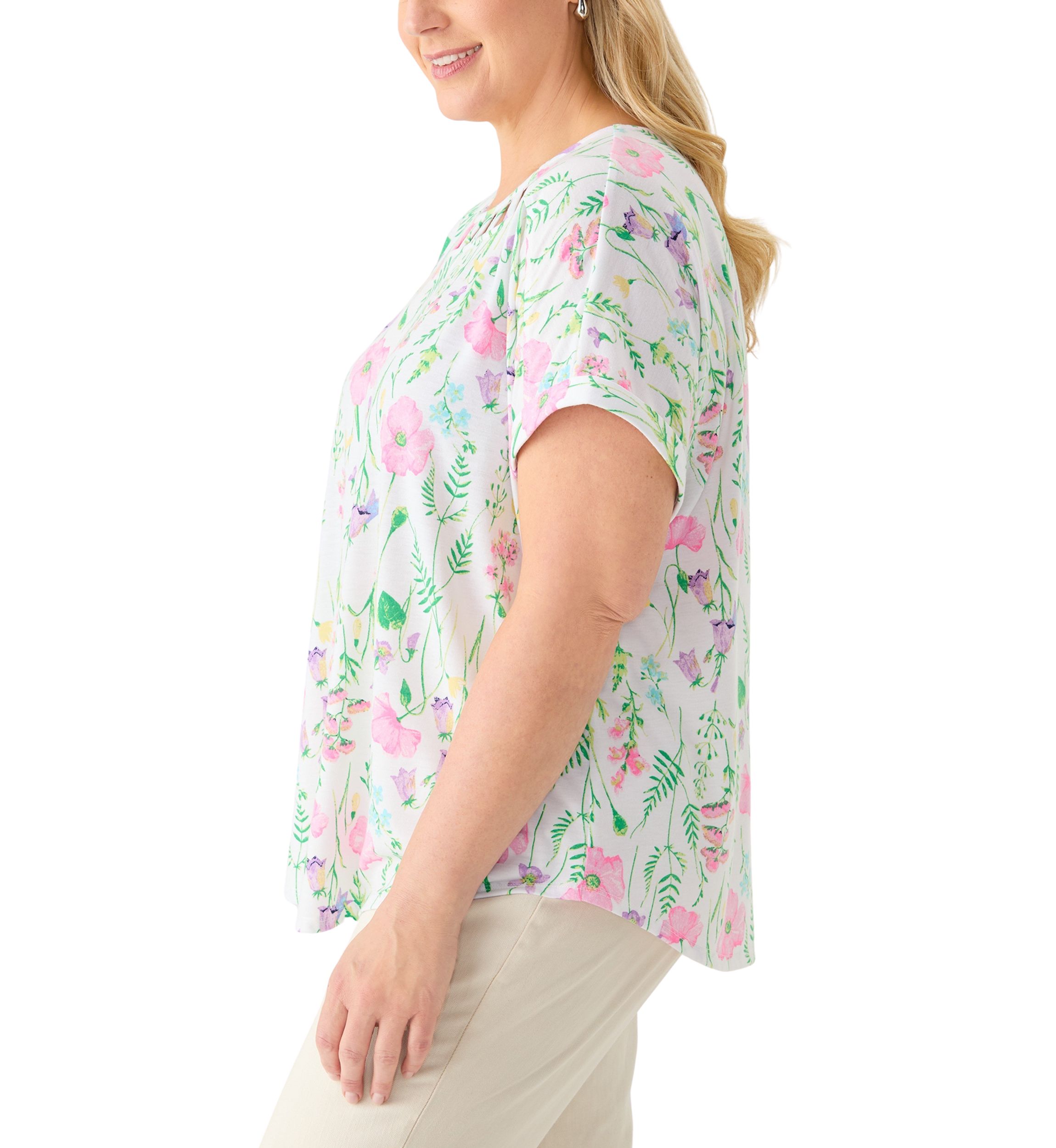 Plus Size Printed Knit Top