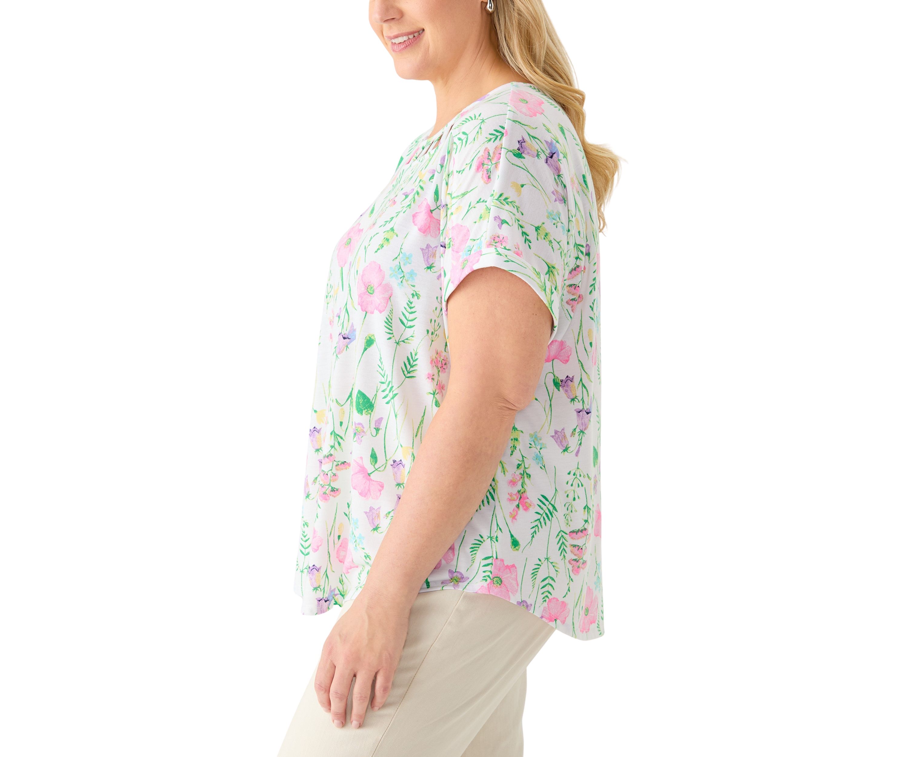 Plus Size Printed Knit Top