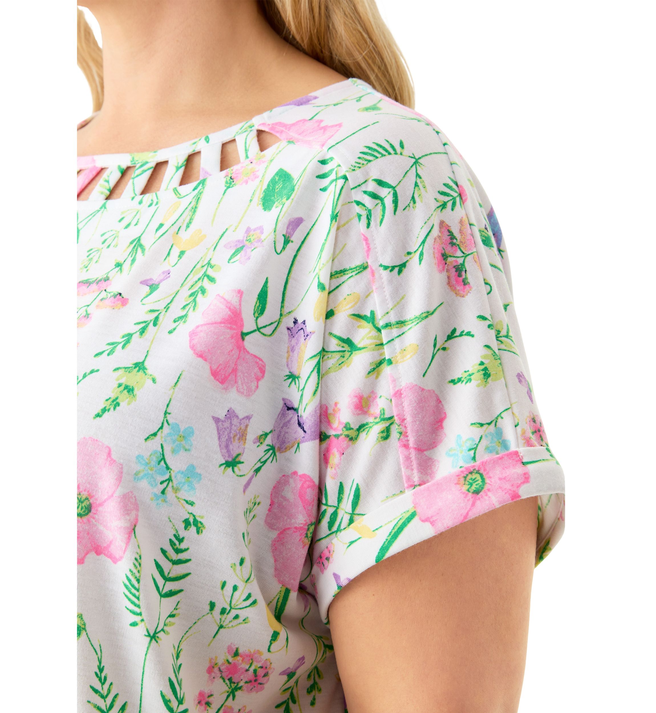 Plus Size Printed Knit Top