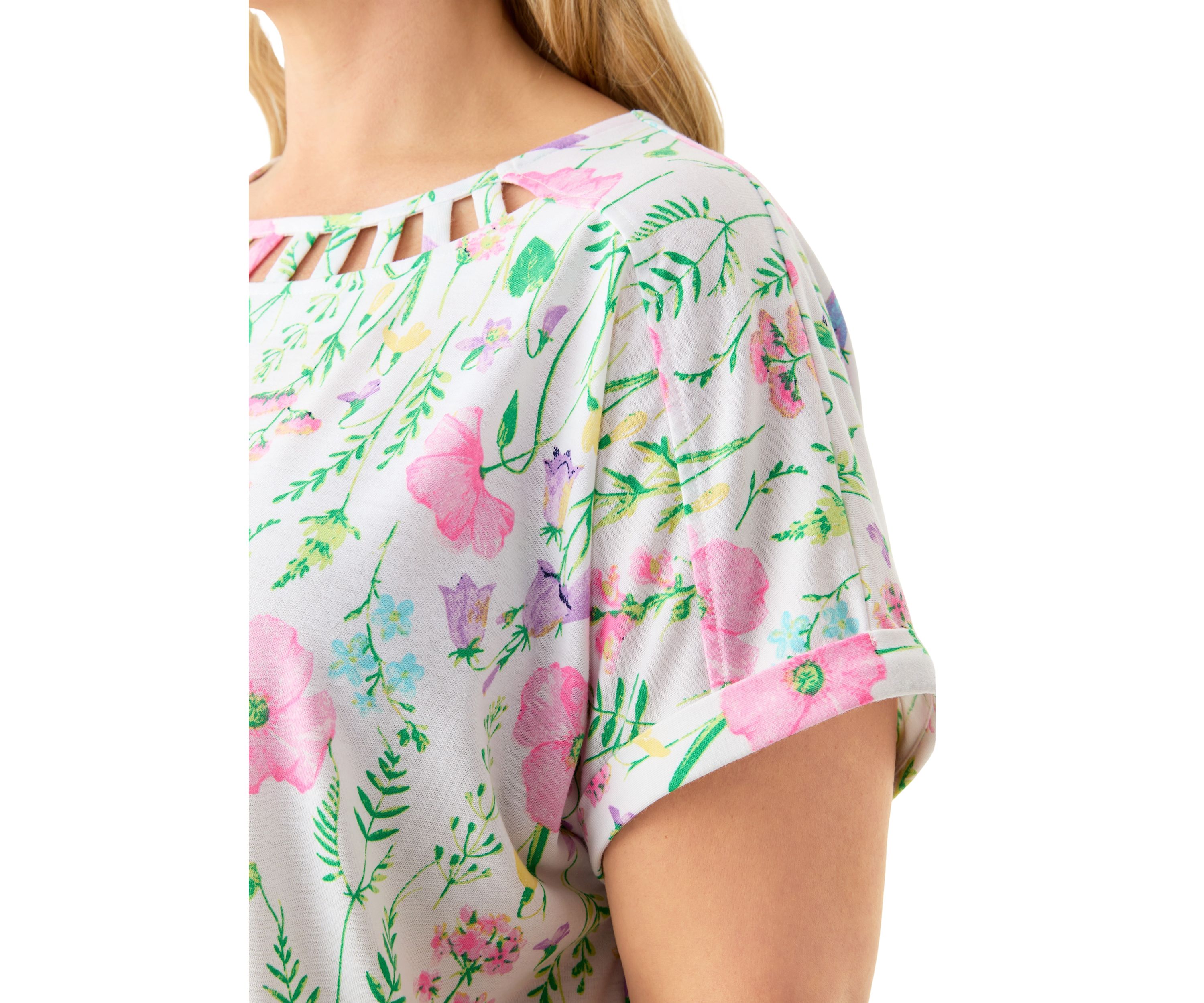 Plus Size Printed Knit Top