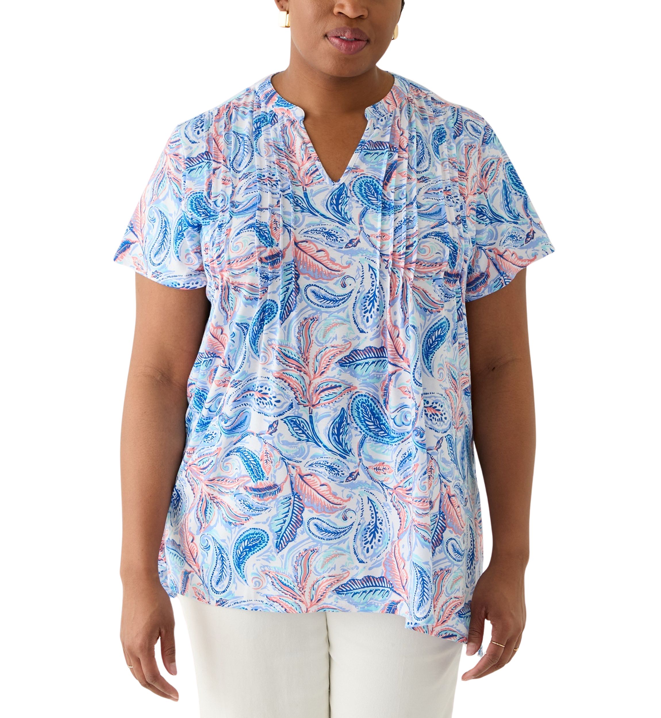 Plus Size Pintuck Detail Tunic 