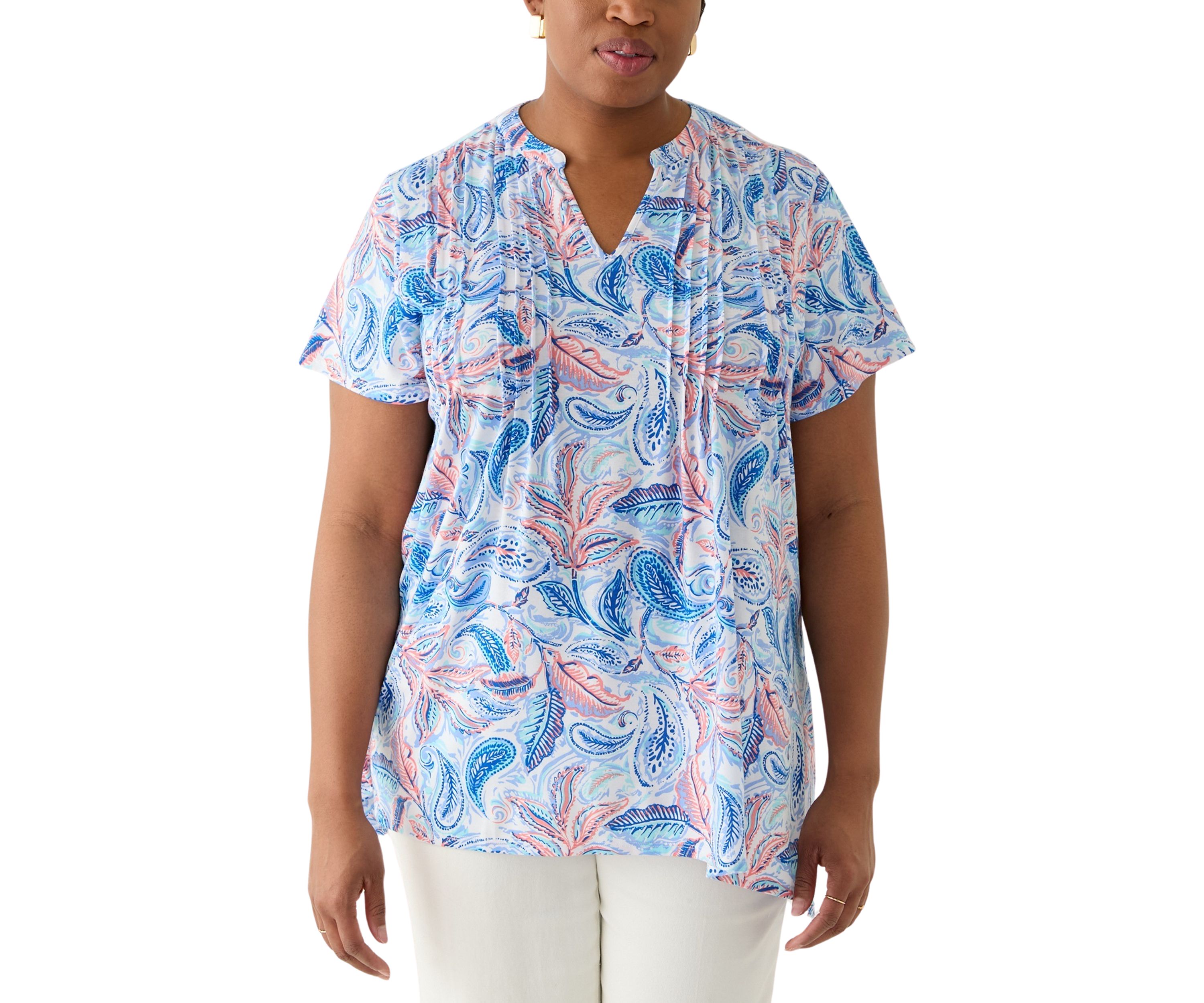 Plus Size Pintuck Detail Tunic 