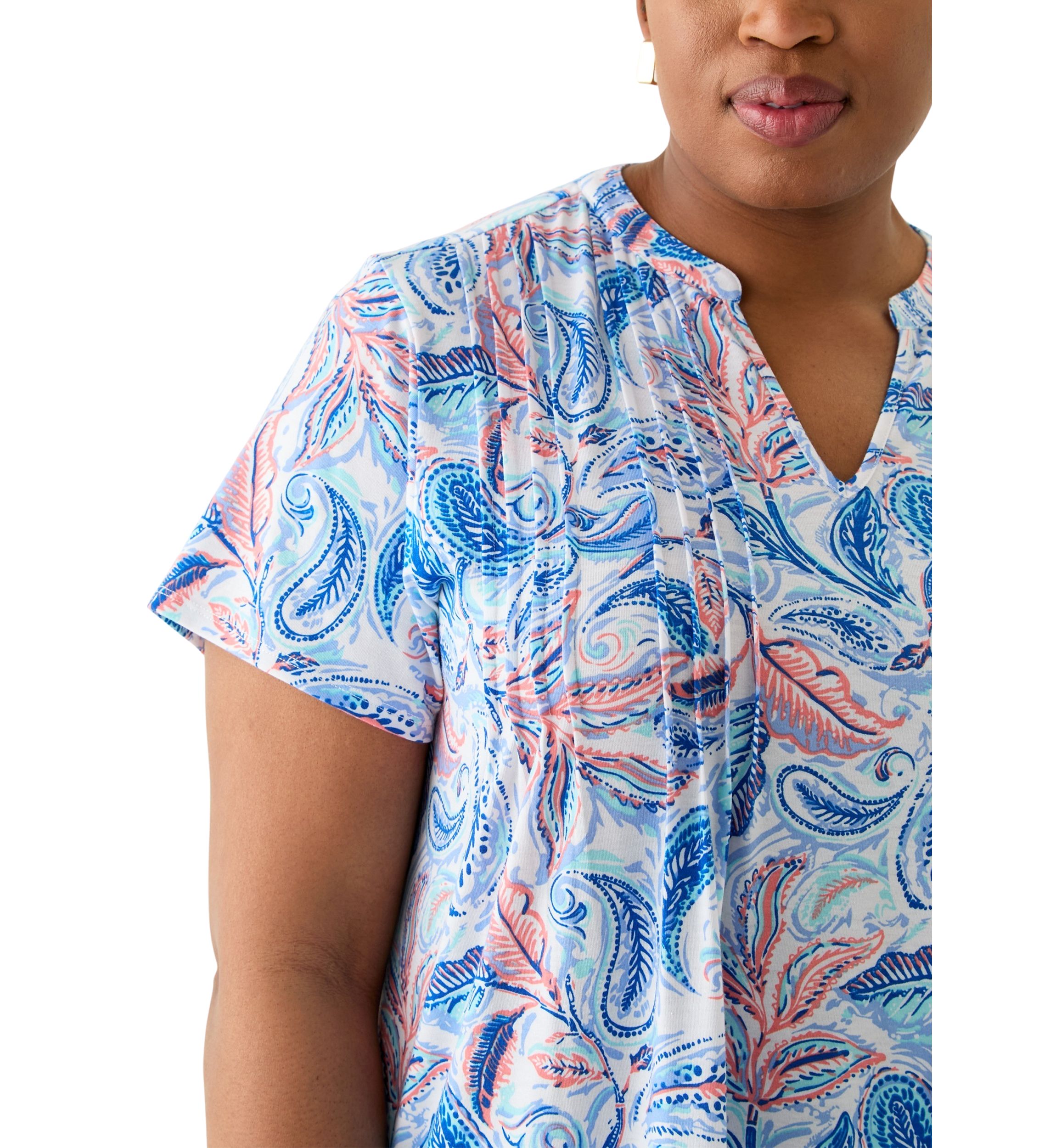 Plus Size Pintuck Detail Tunic 