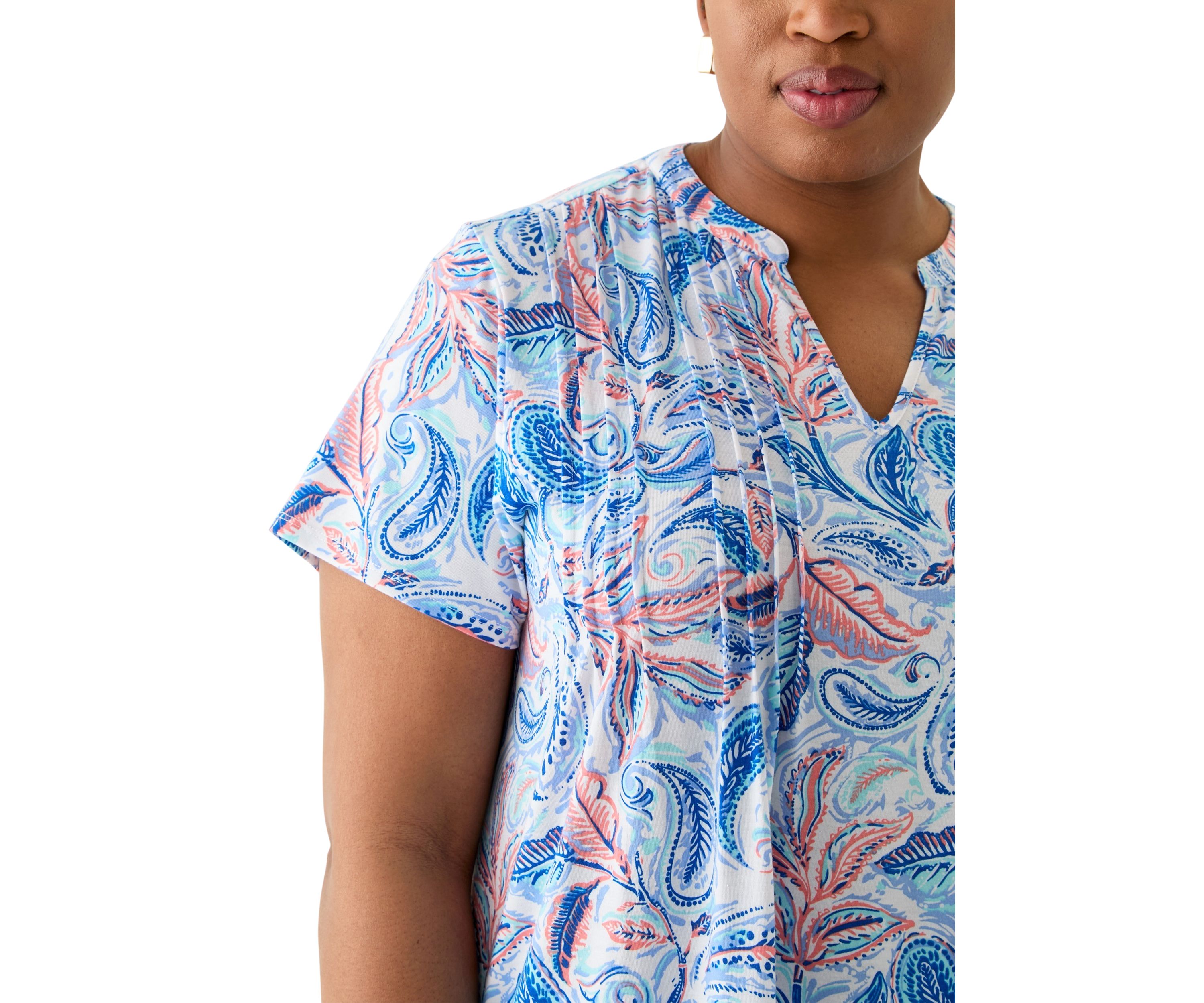 Plus Size Pintuck Detail Tunic 