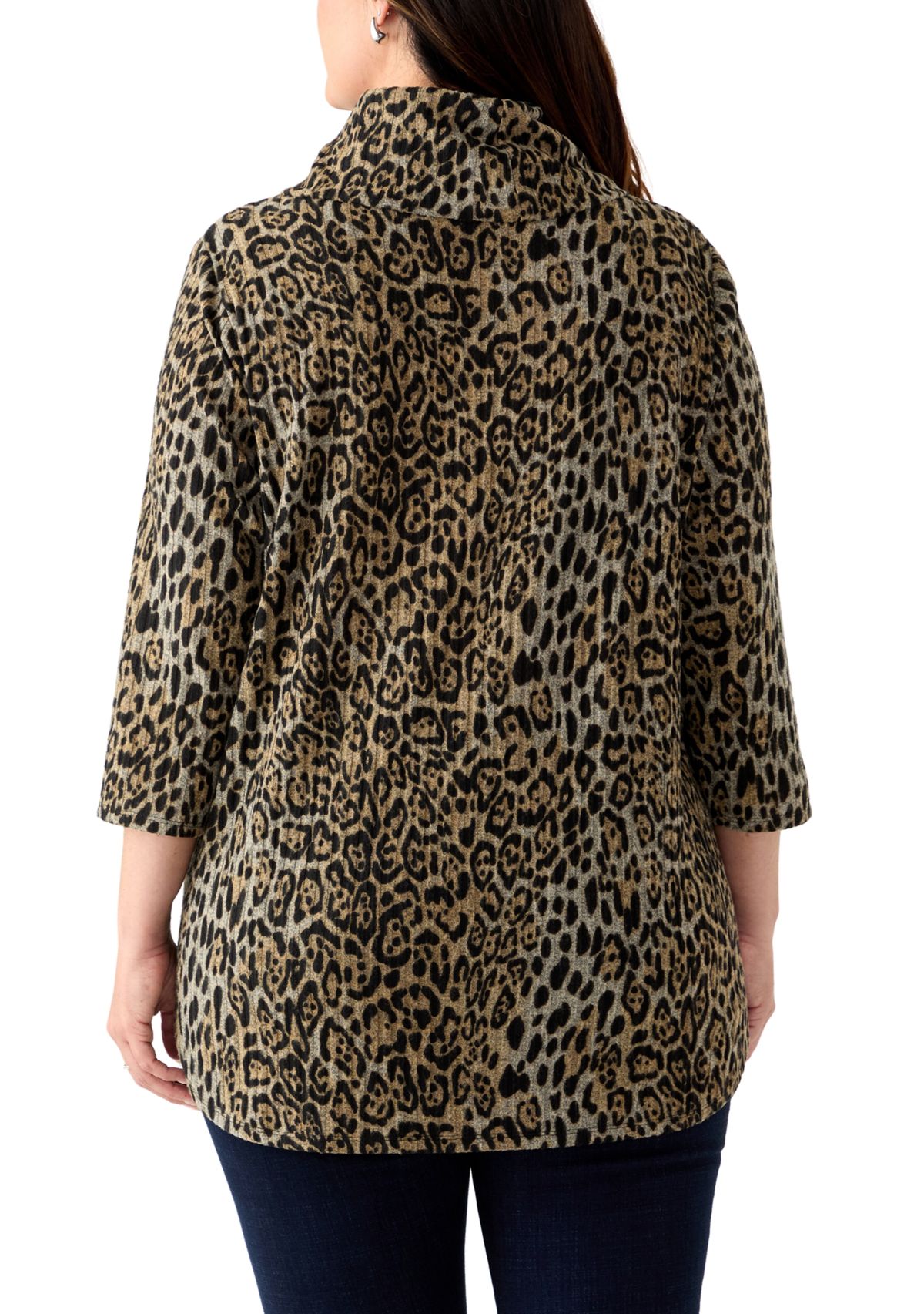 Plus Size Cowl Neck Hacci Top