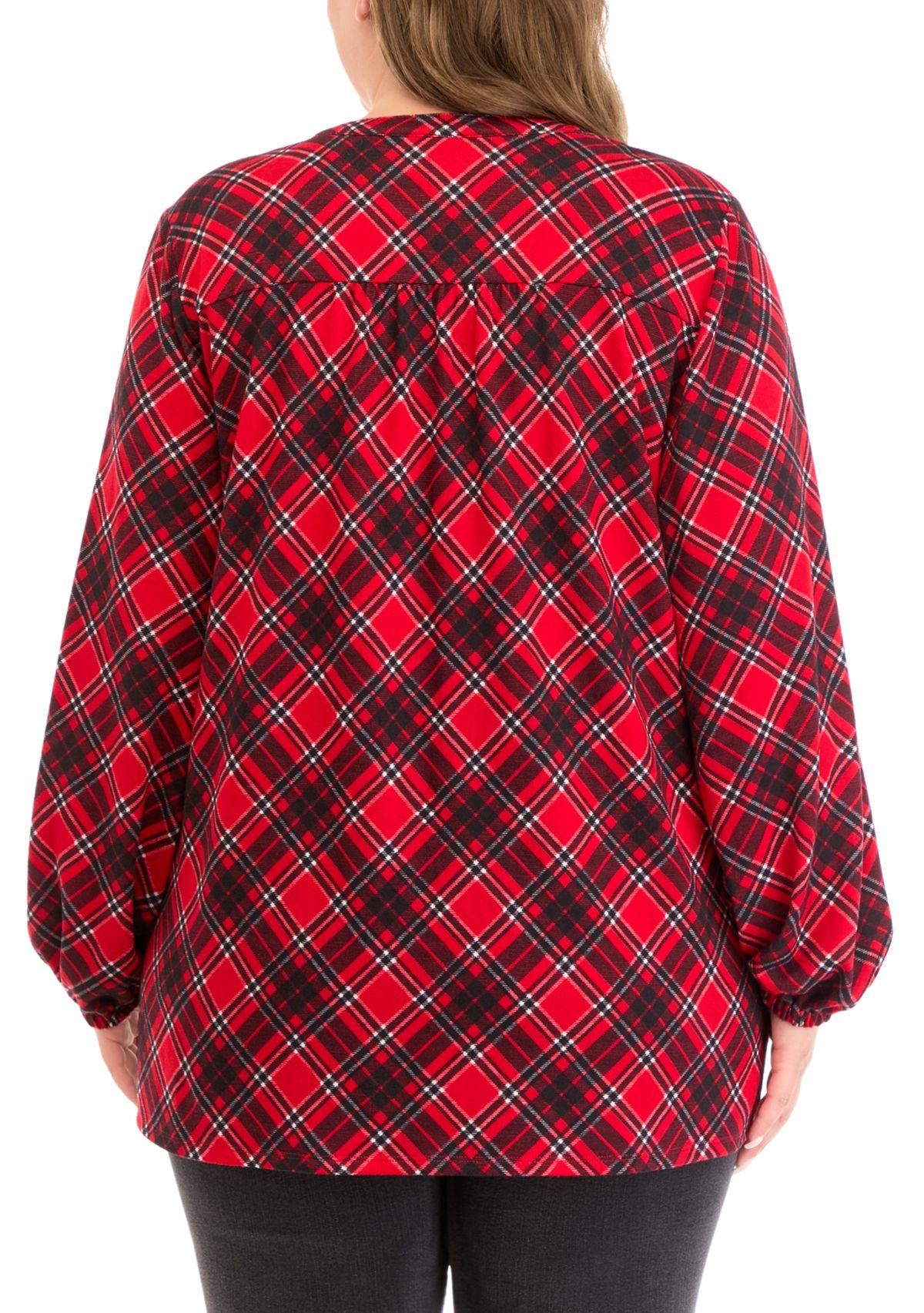 Plus Size Hacci Knit Printed Top