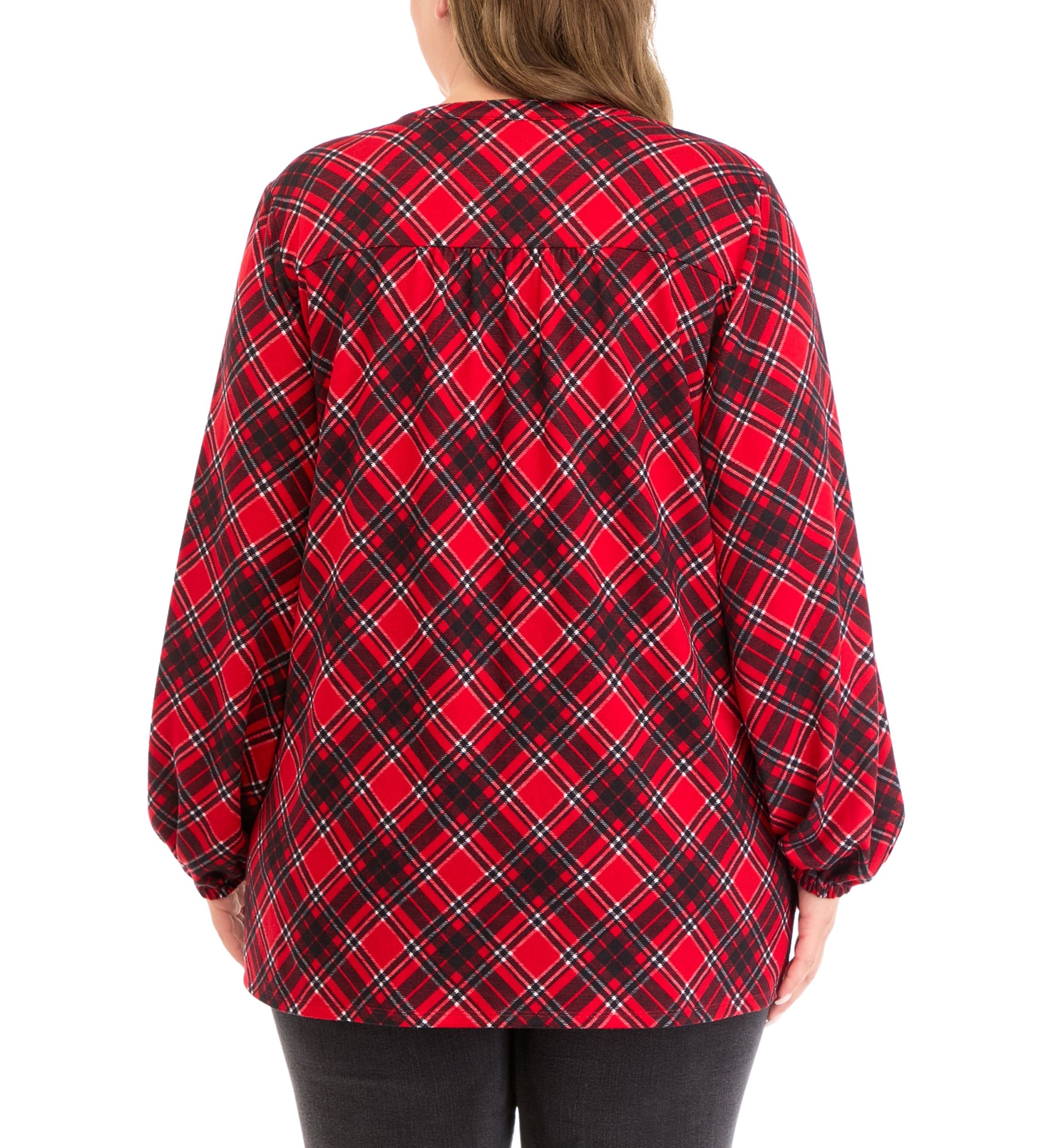 Plus Size Hacci Knit Printed Top