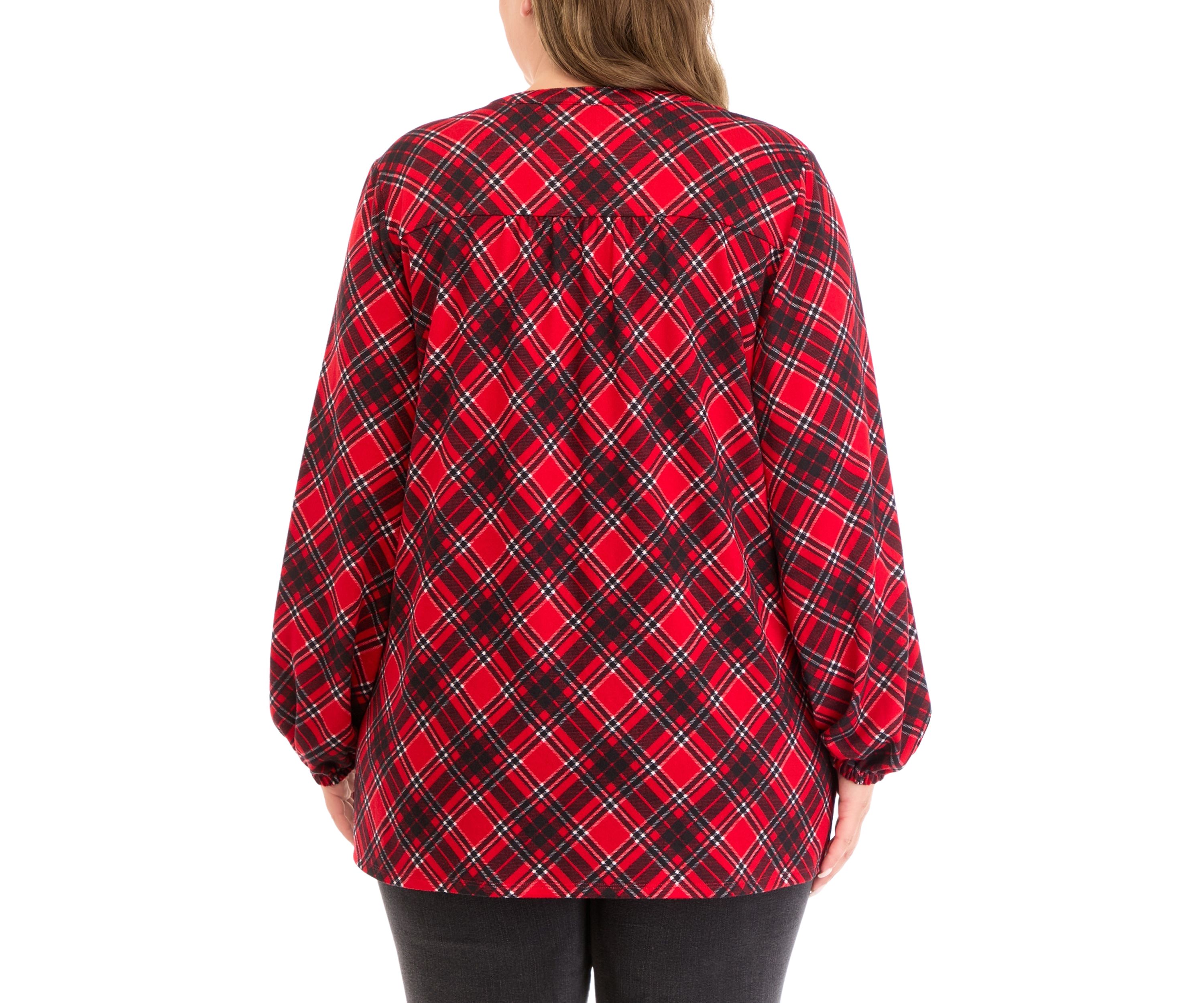 Plus Size Hacci Knit Printed Top