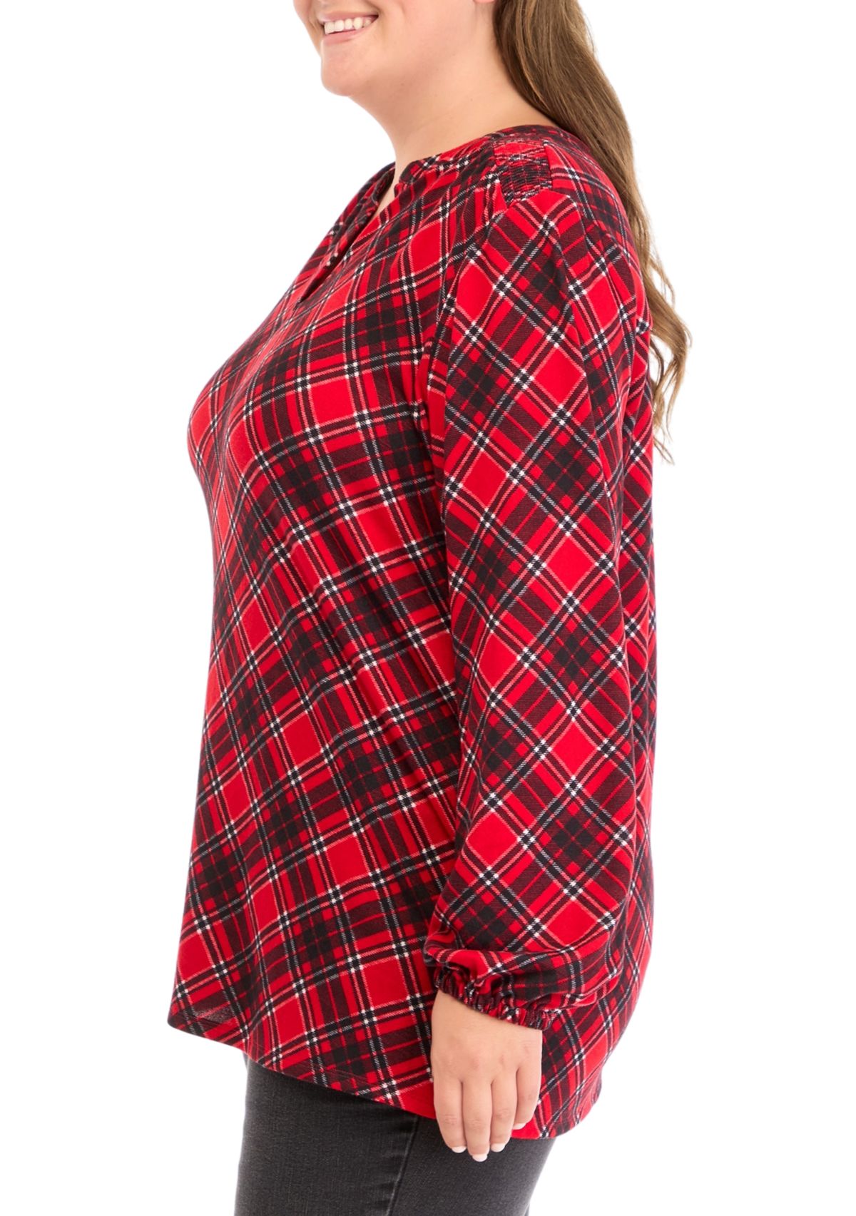 Plus Size Hacci Knit Printed Top