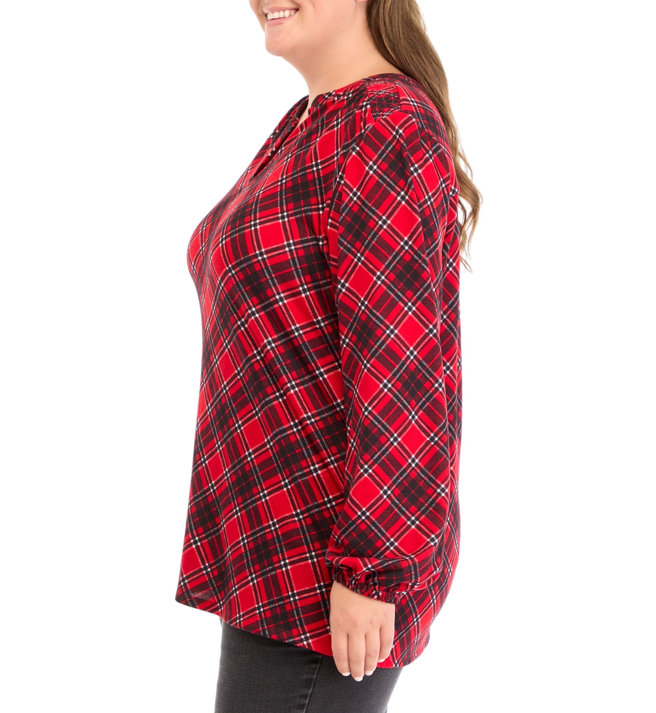 Plus Size Hacci Knit Printed Top