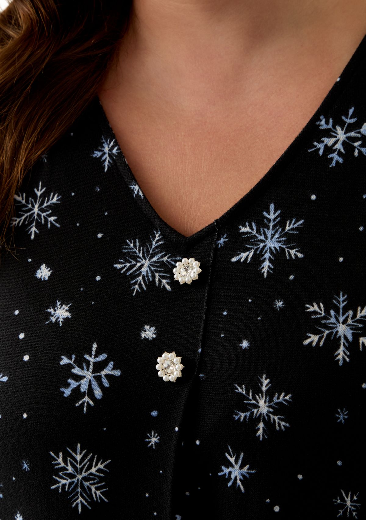 Plus Size 3/4 Sleeve Hacci Sharkbite Henley Top