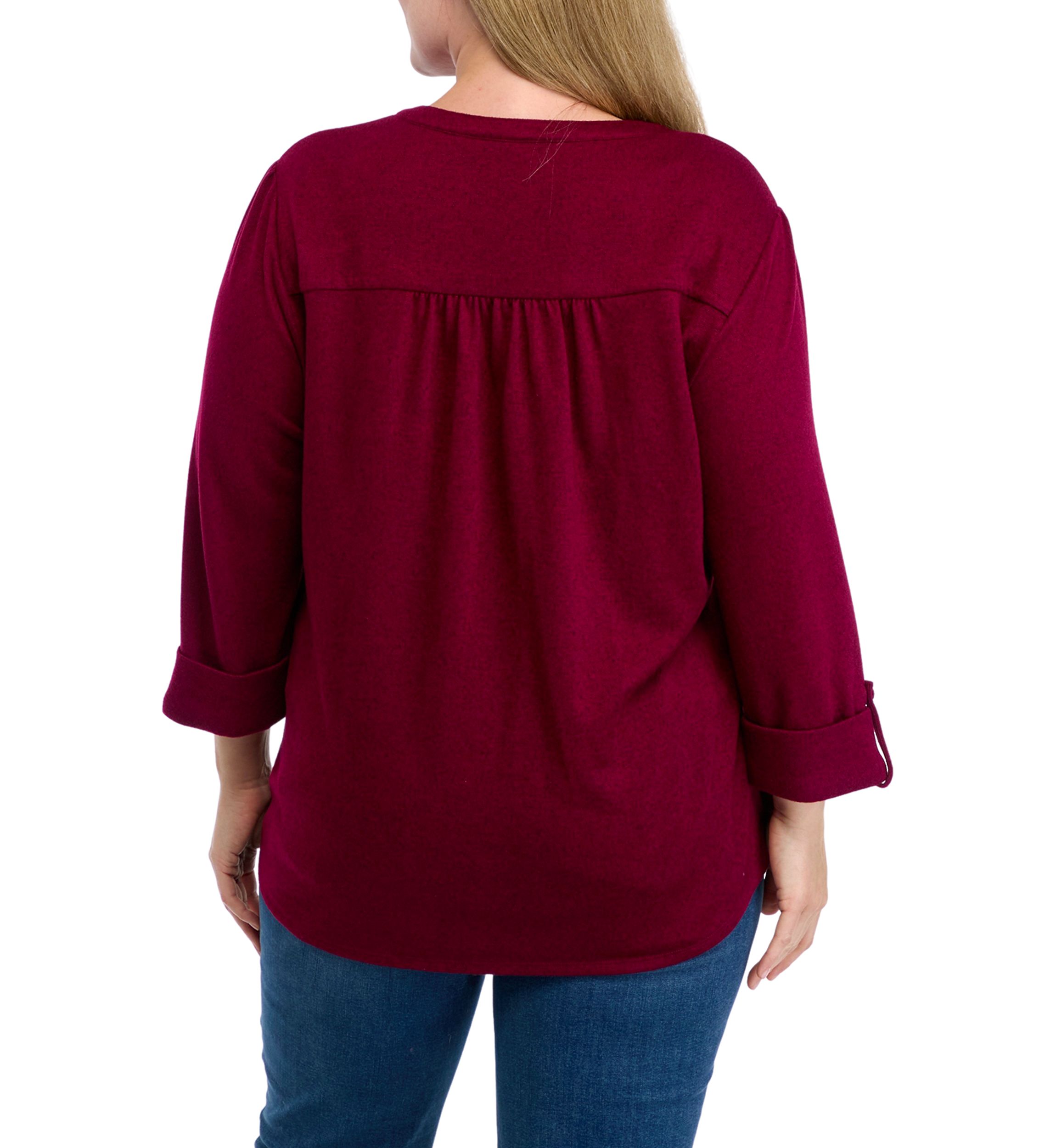 Plus Size Henley Shirt 