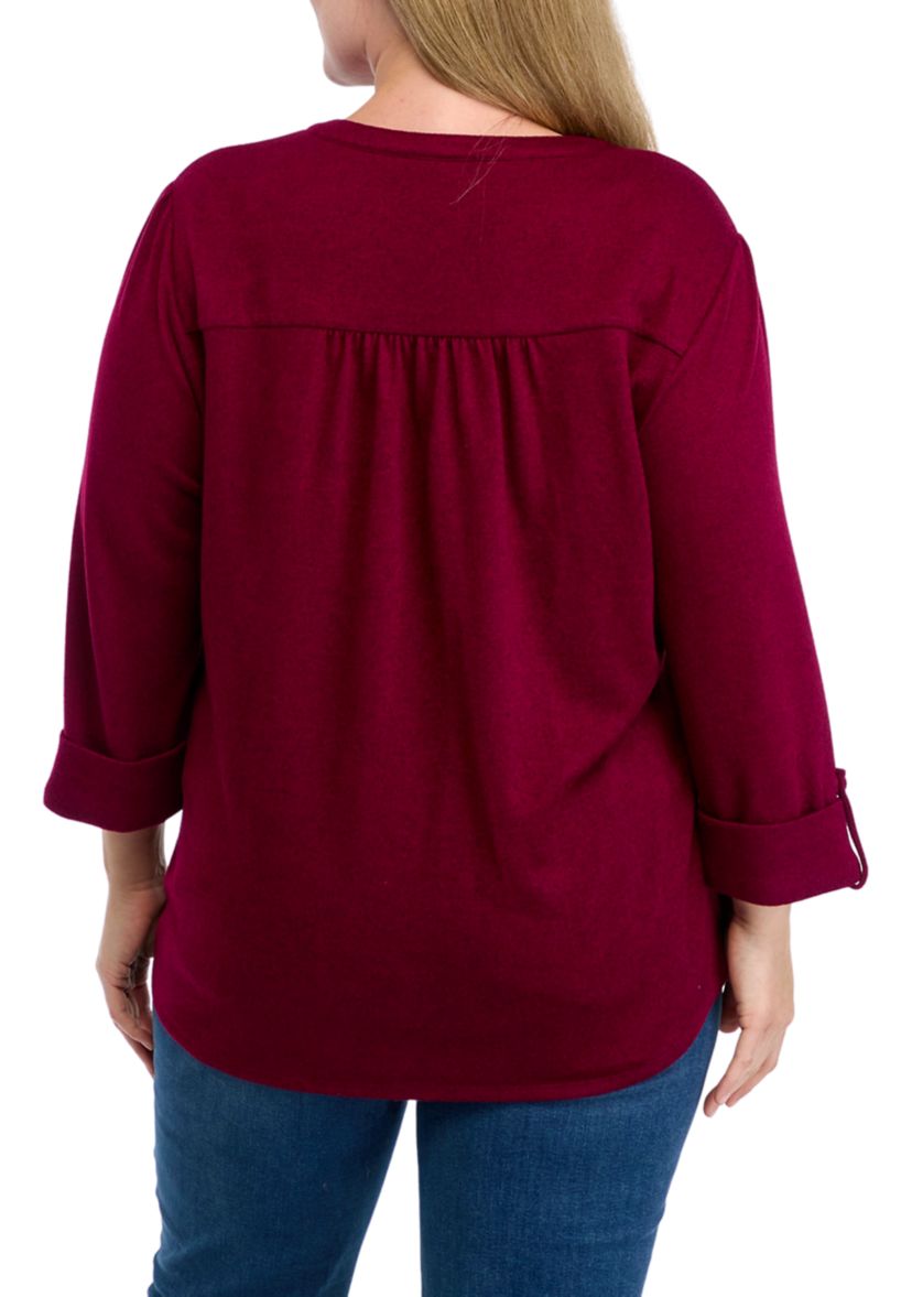 Plus Size Henley Shirt 