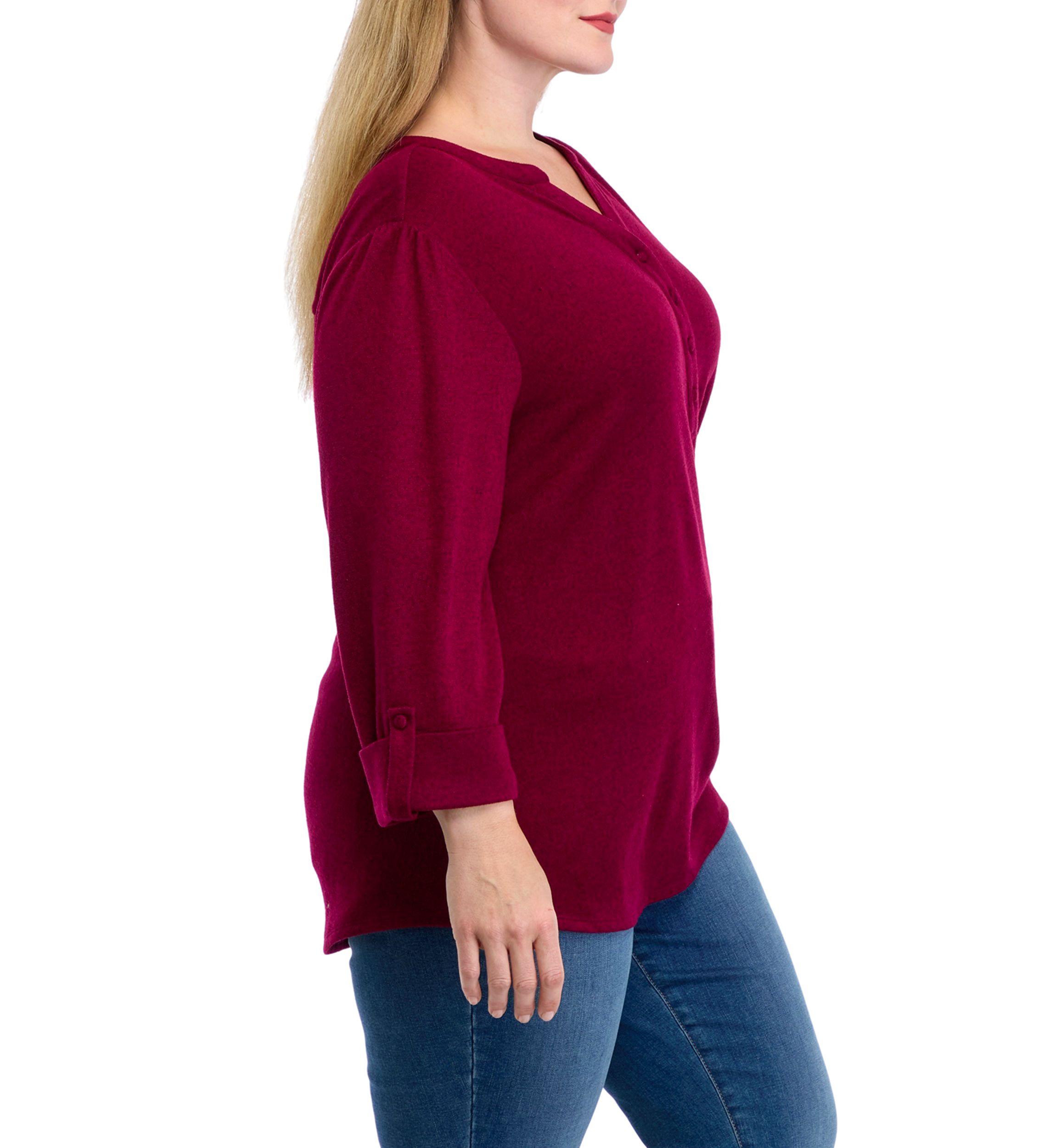 Plus Size Henley Shirt 