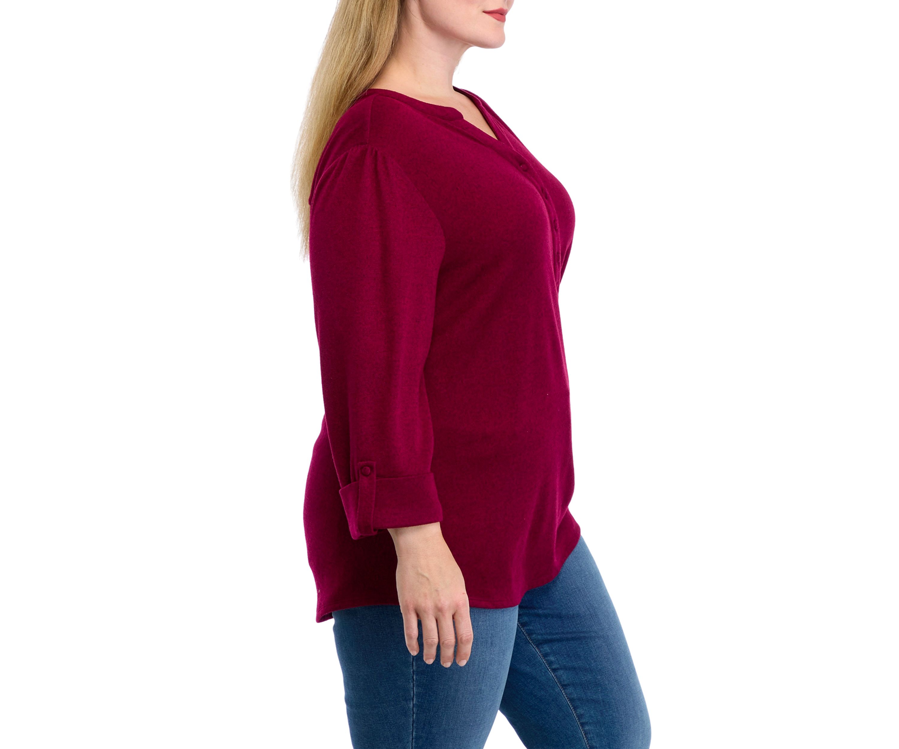 Plus Size Henley Shirt 