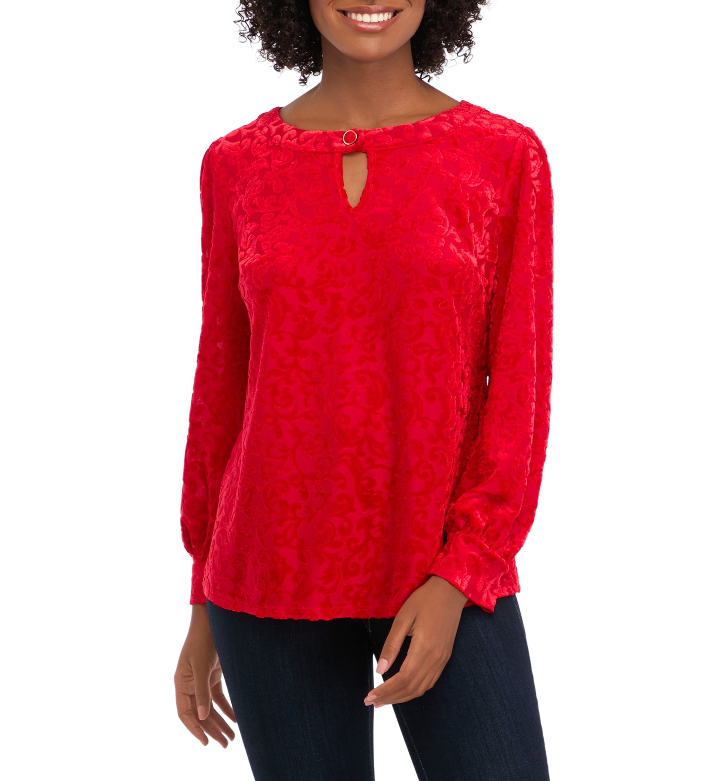 Petite Knit Velvet Top 