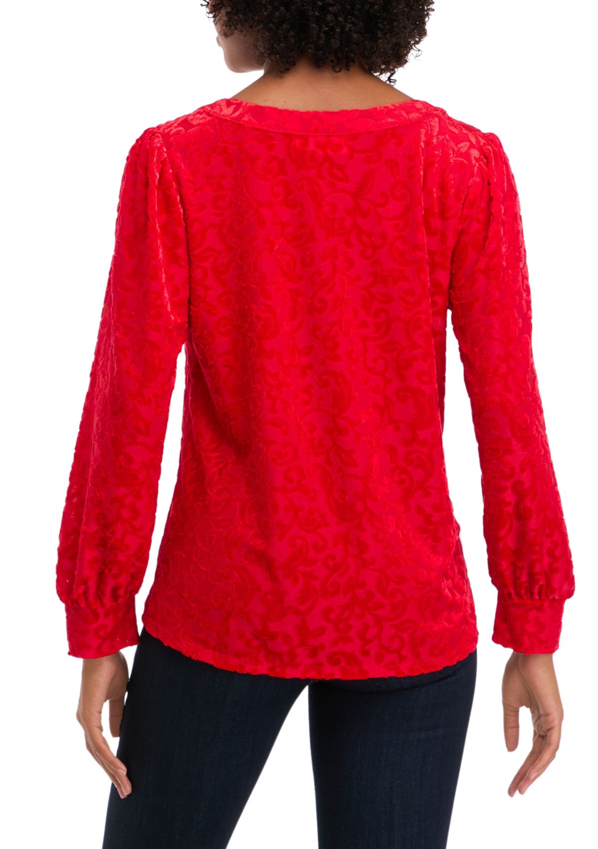 Petite Knit Velvet Top 