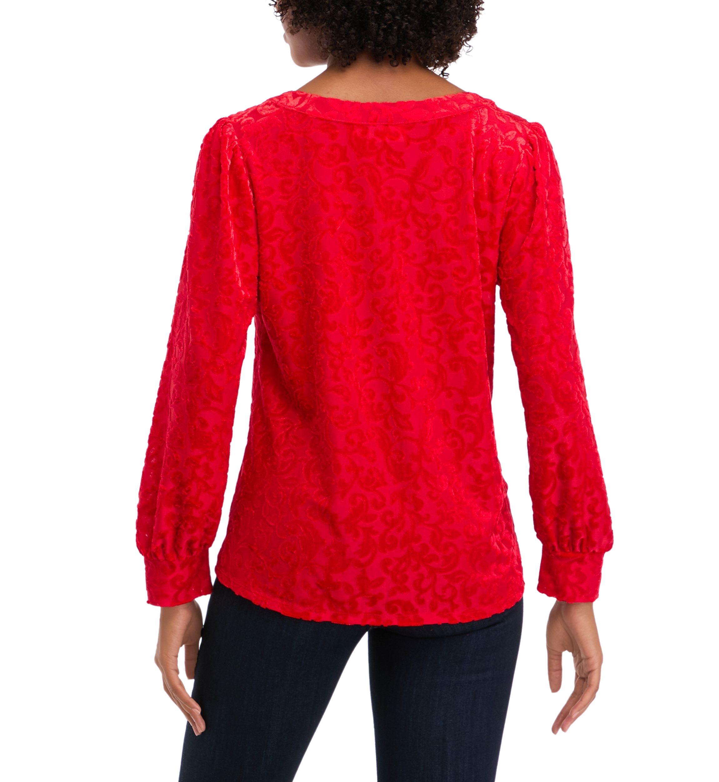 Petite Knit Velvet Top 