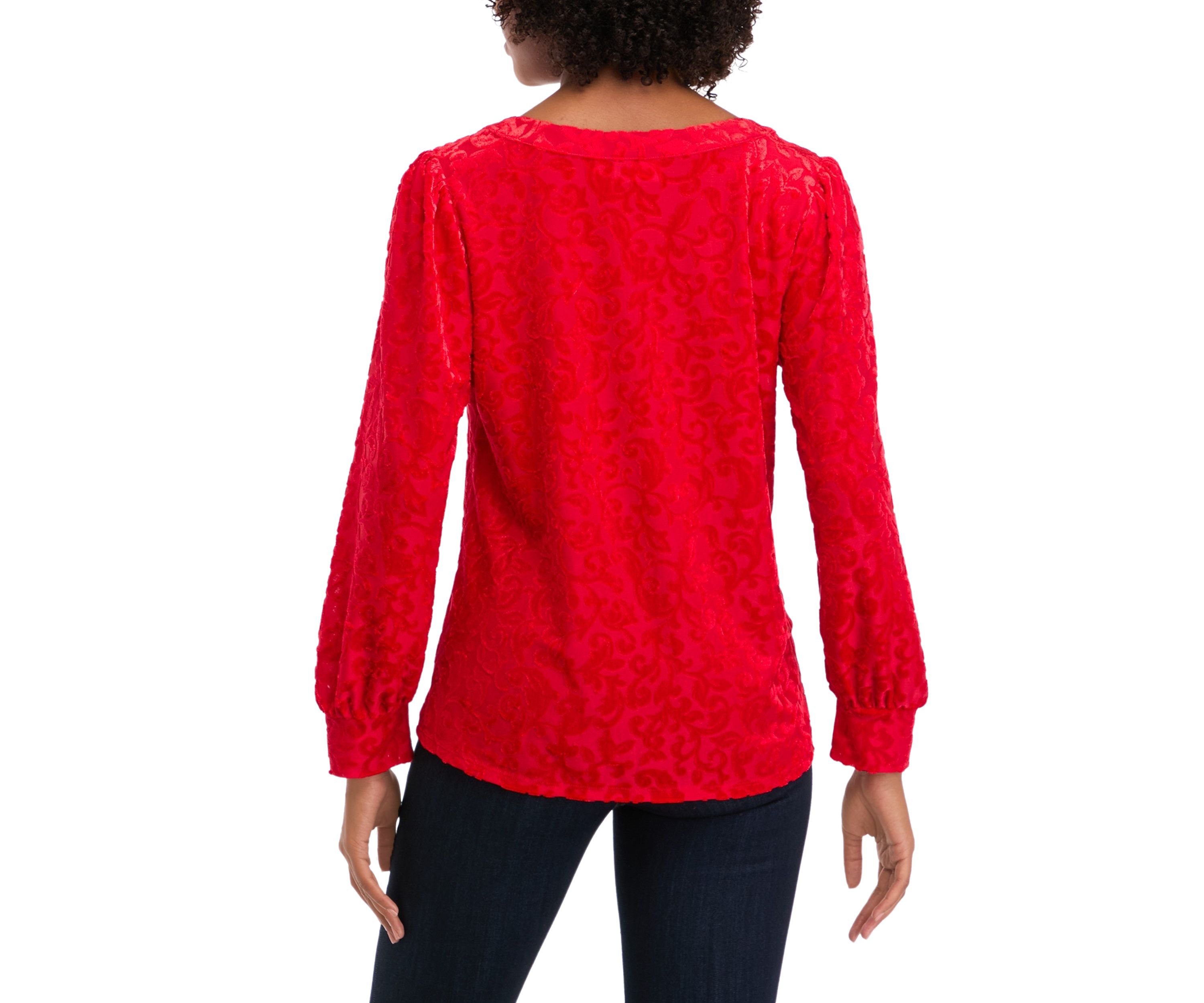 Petite Knit Velvet Top 