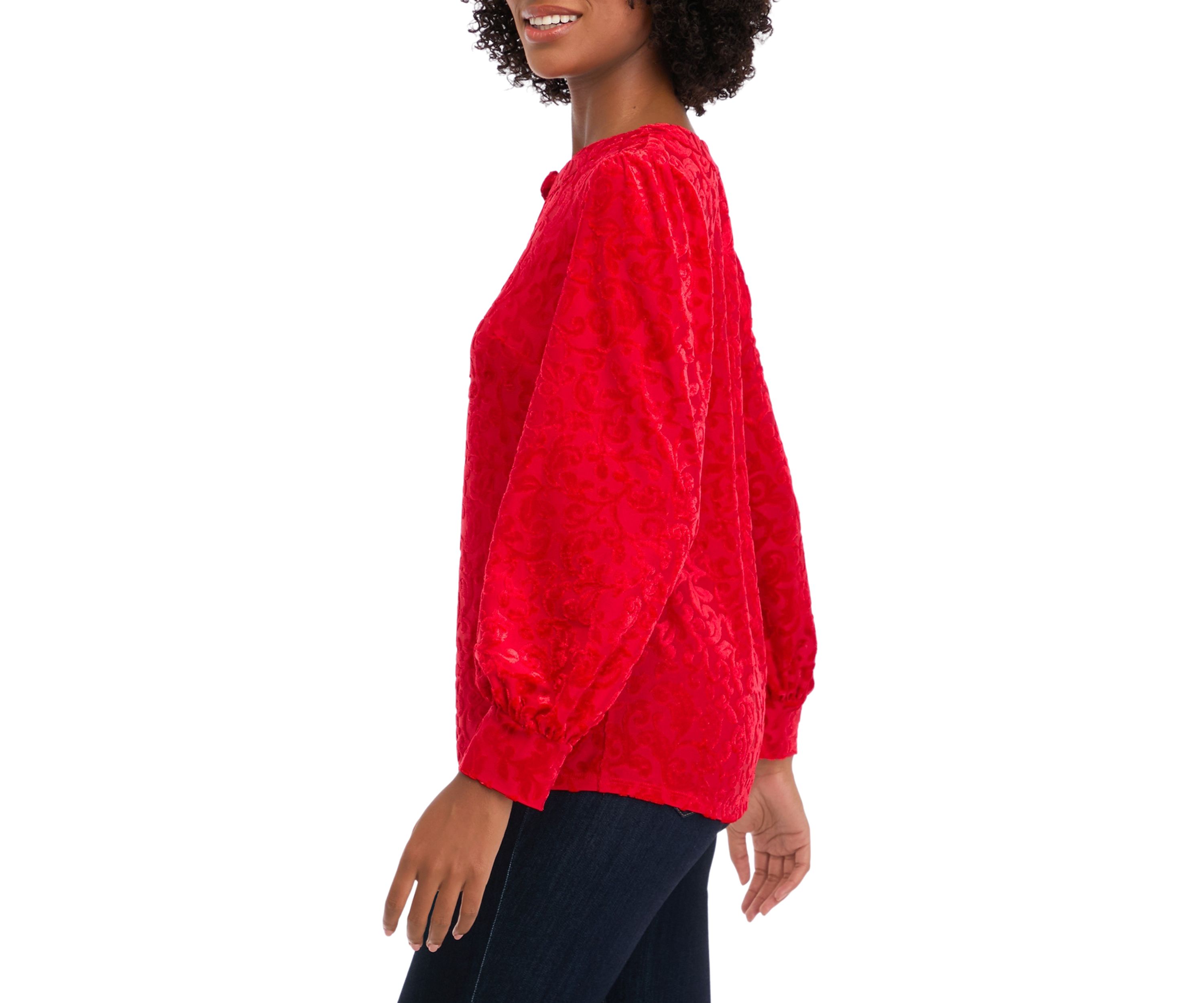 Petite Knit Velvet Top 