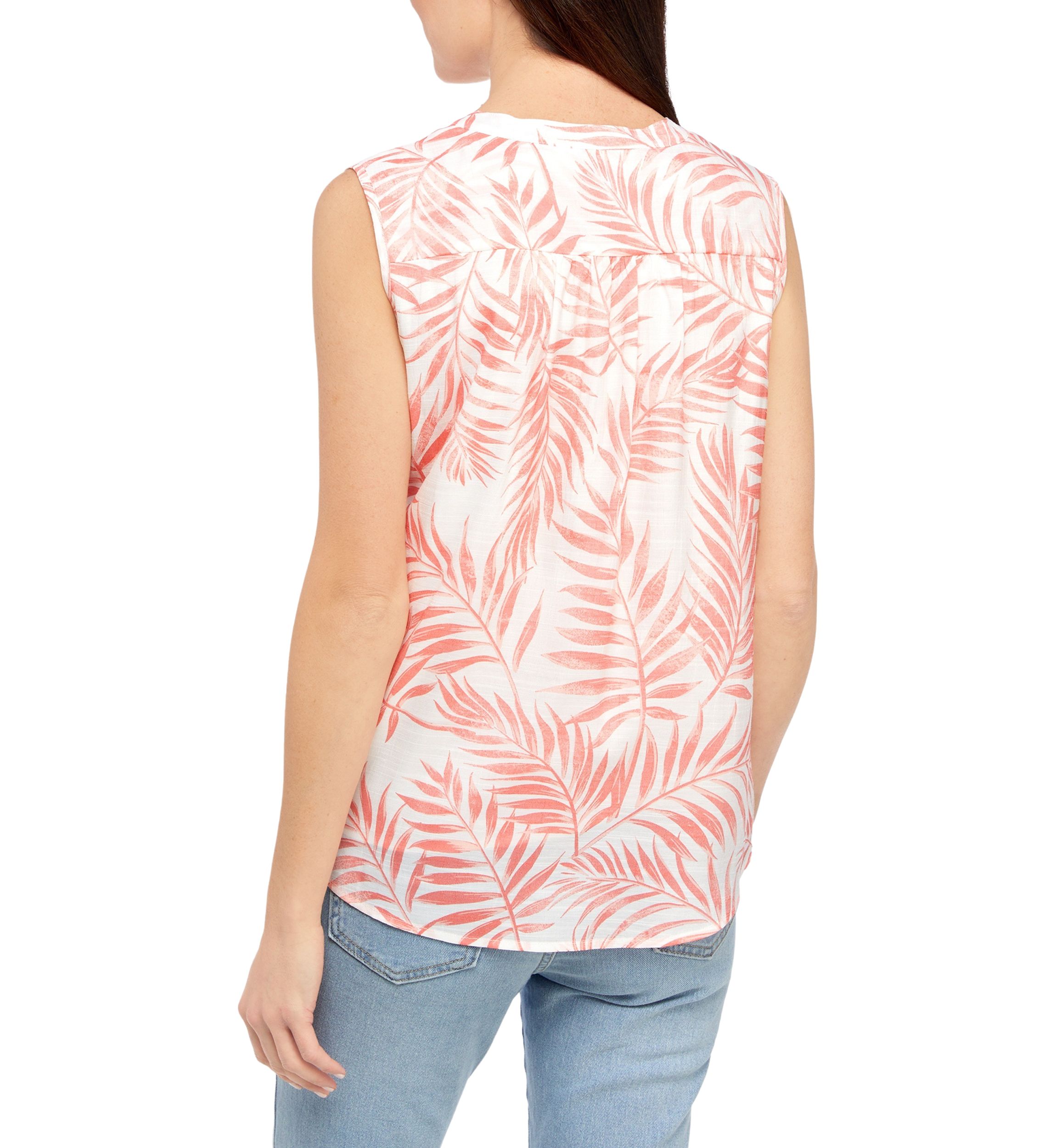Petite Sleeveless Printed Top