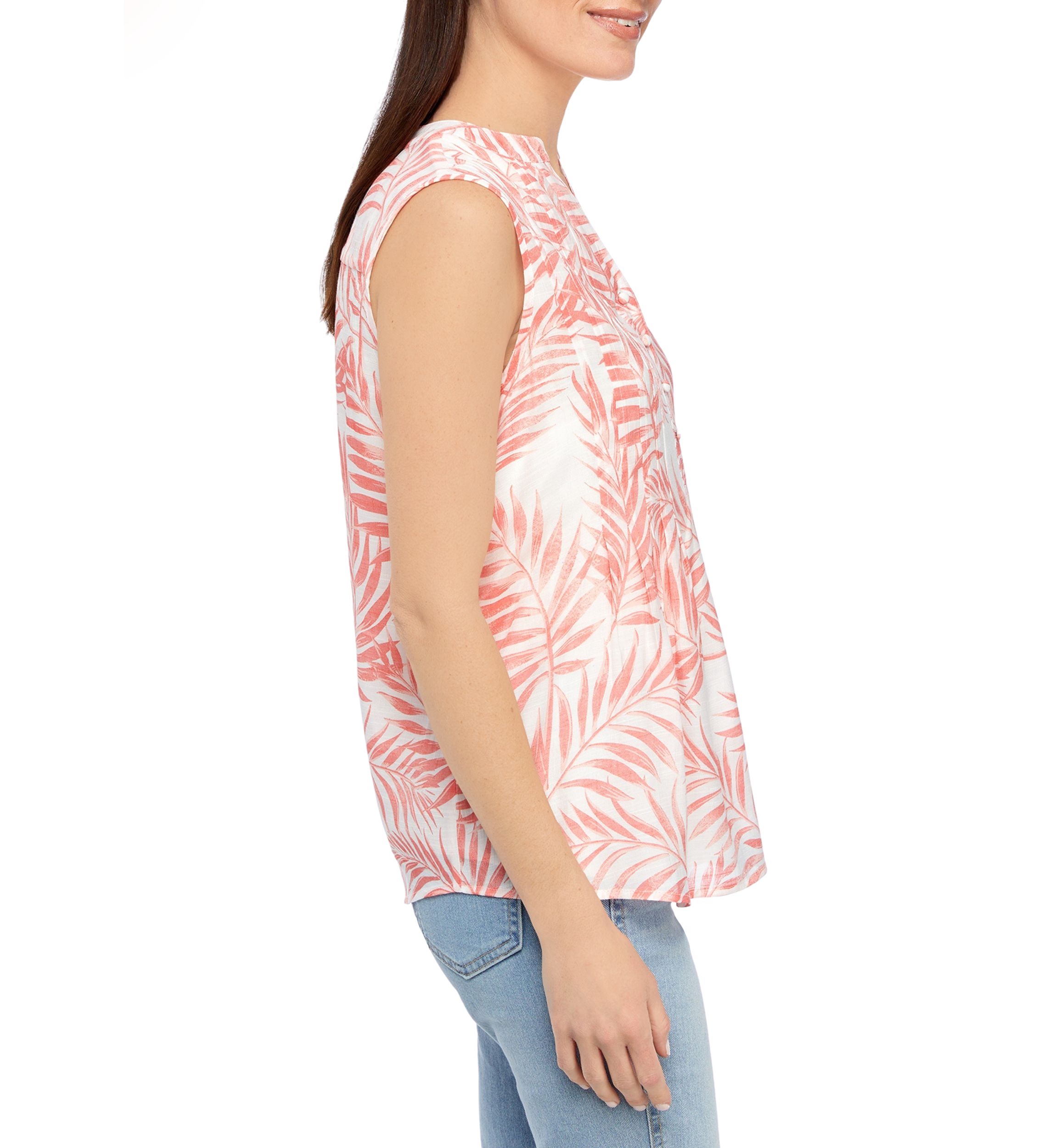Petite Sleeveless Printed Top