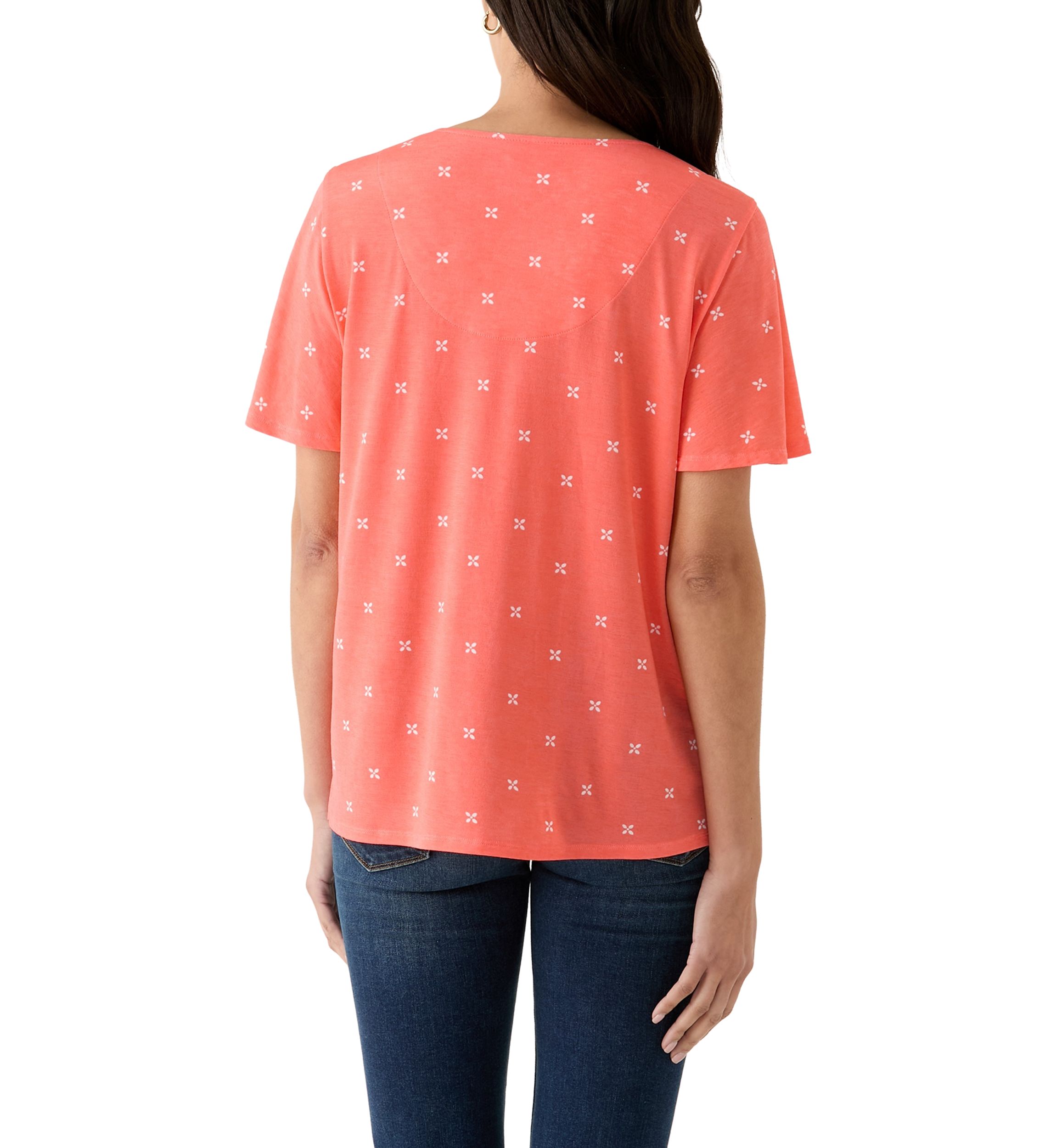 Petite Flutter Sleeve V-Neck T-Shirt
