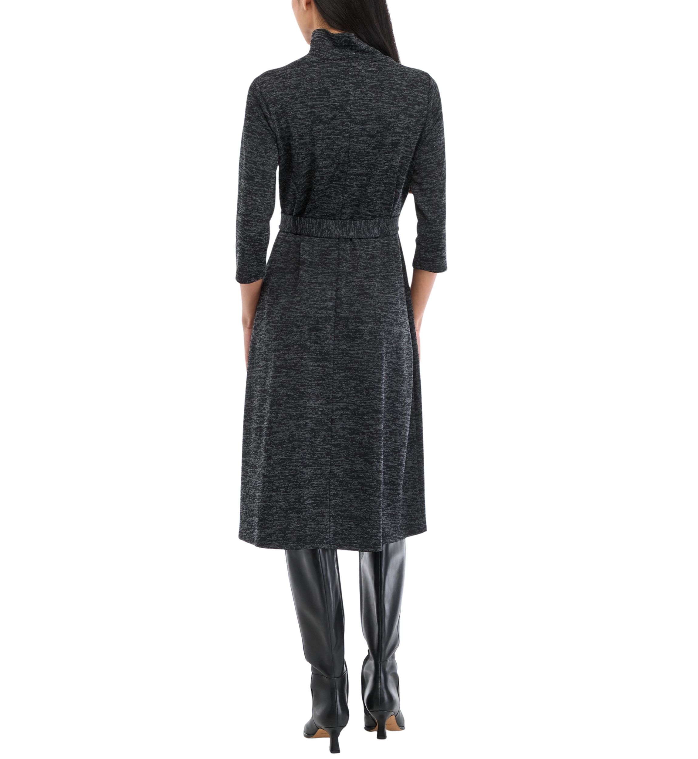 Petite 3/4 Sleeve Mock Neck Fashion Dress