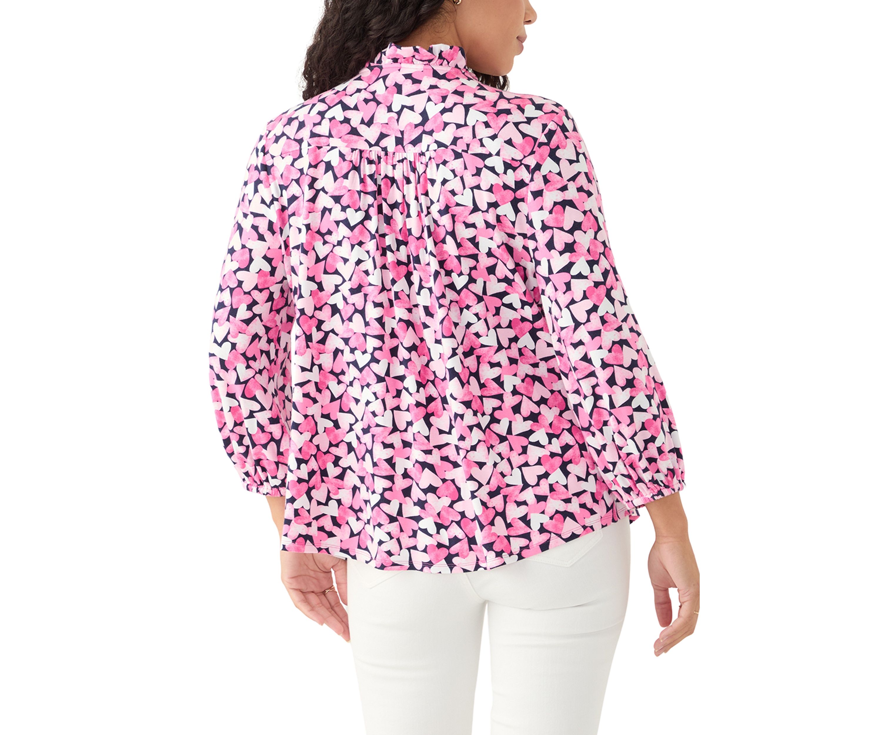 Petite Knit Henley Shirt 