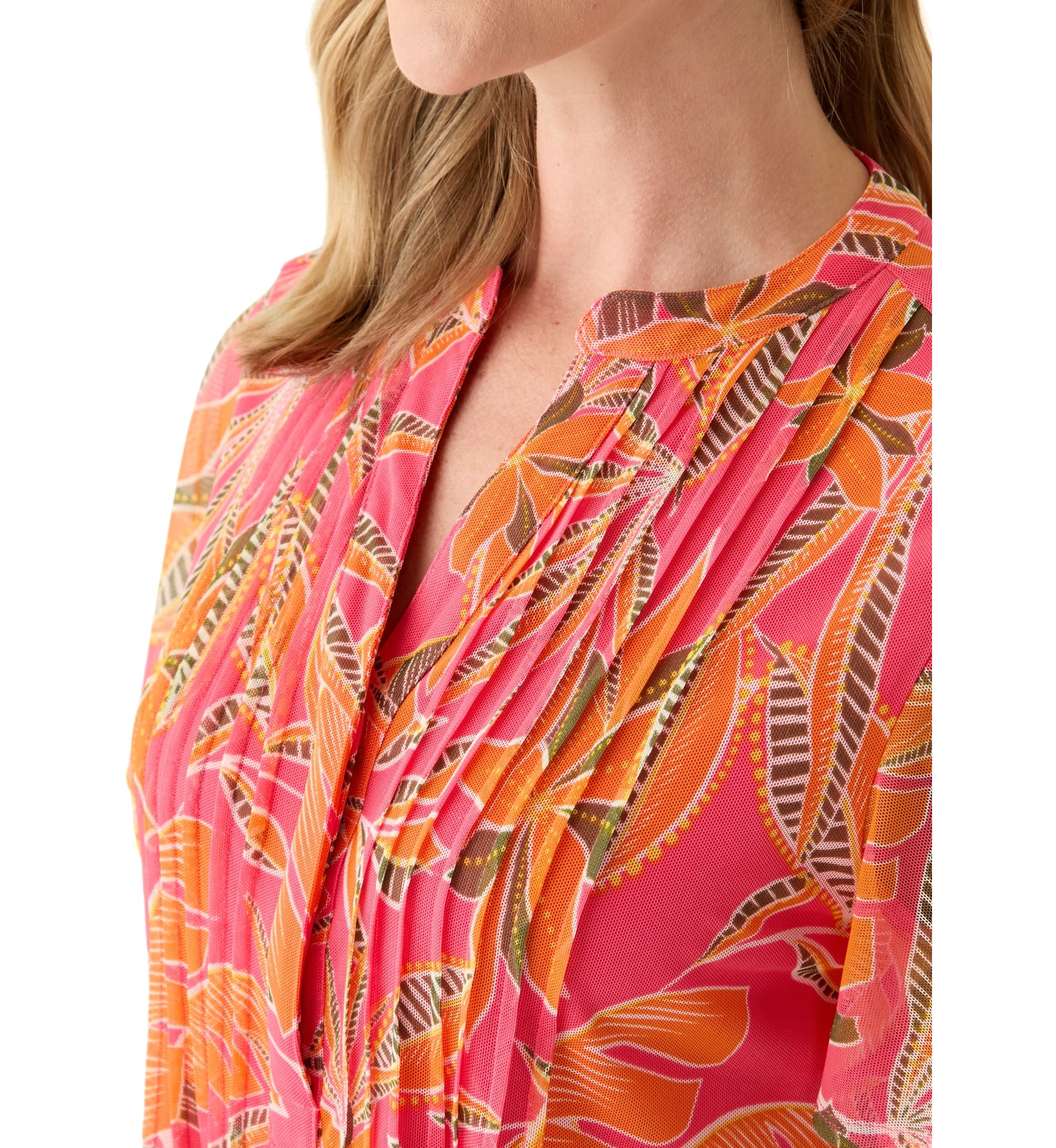 Petite Mesh Printed Top