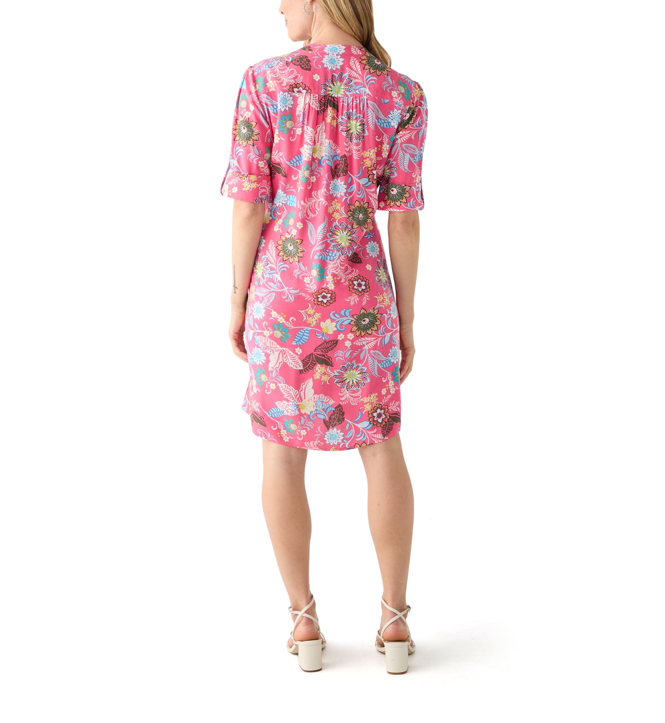 Petite Woven Henley Dress