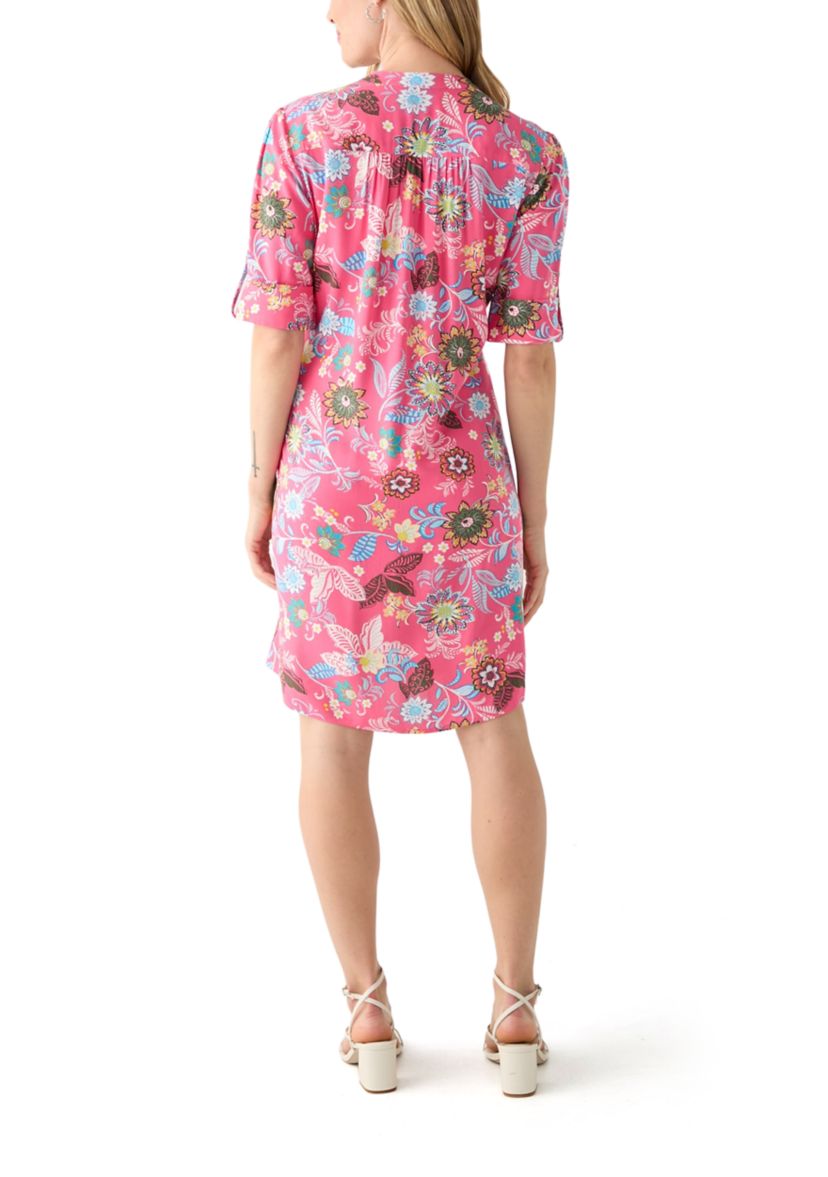 Petite Woven Henley Dress