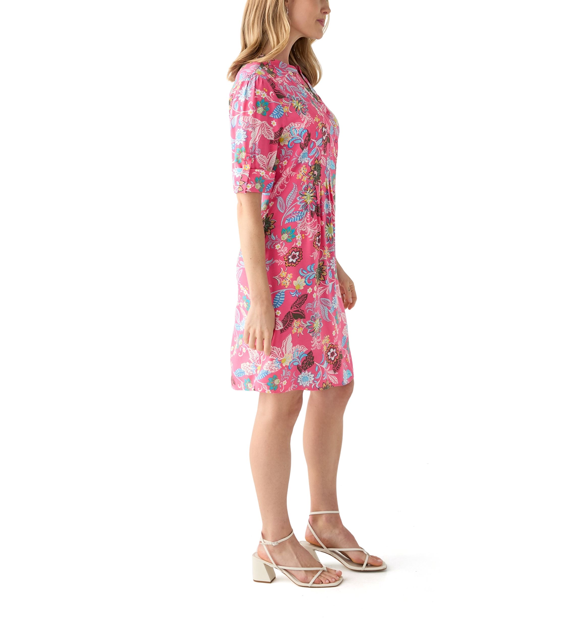 Petite Woven Henley Dress