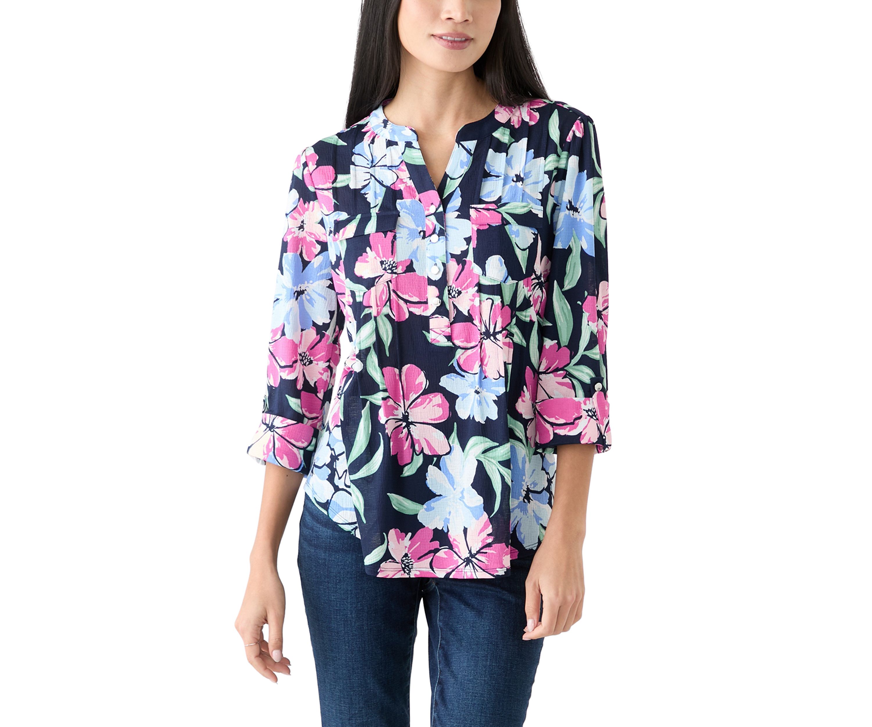 Petite Printed Knit Top
