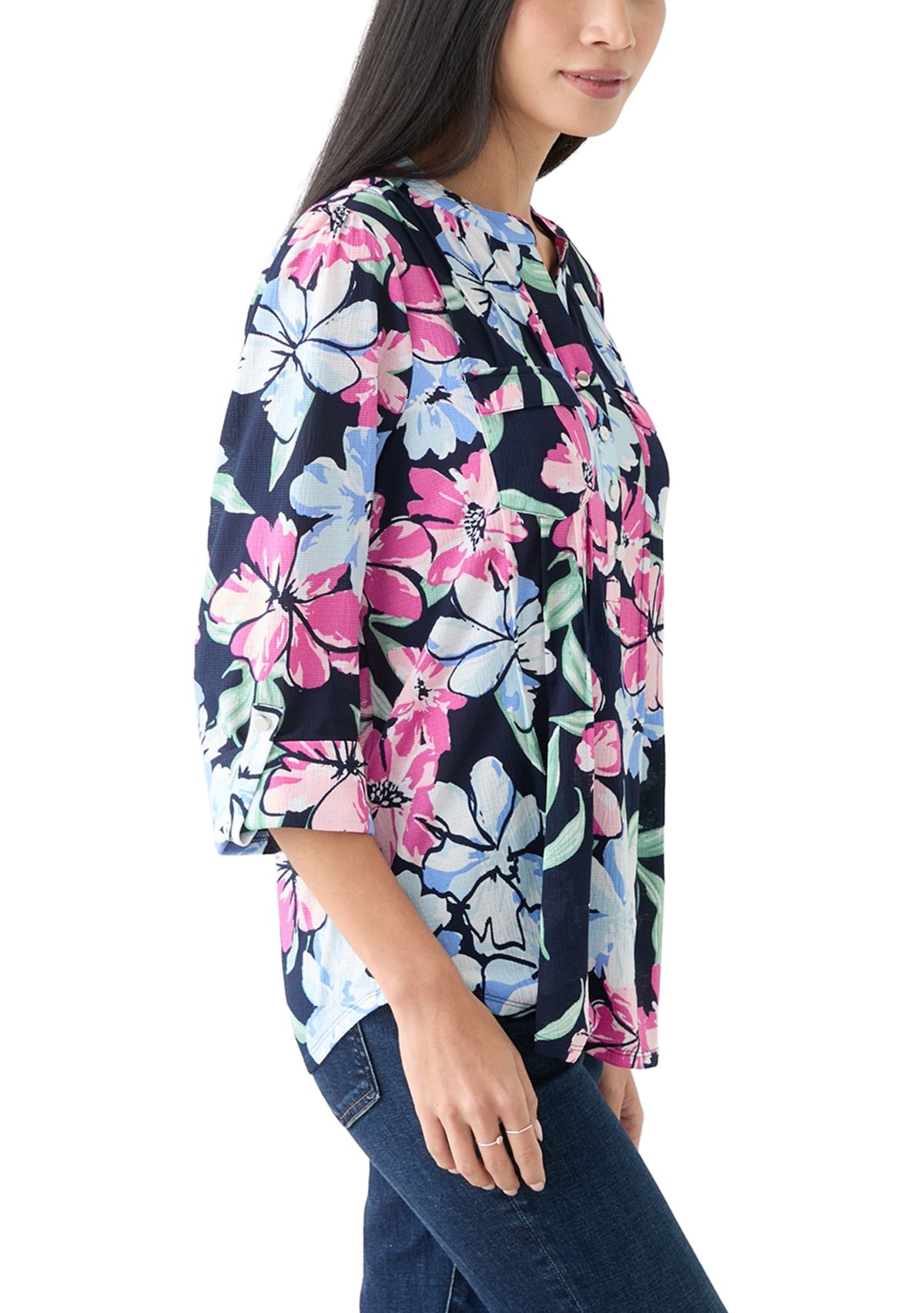 Petite Printed Knit Top