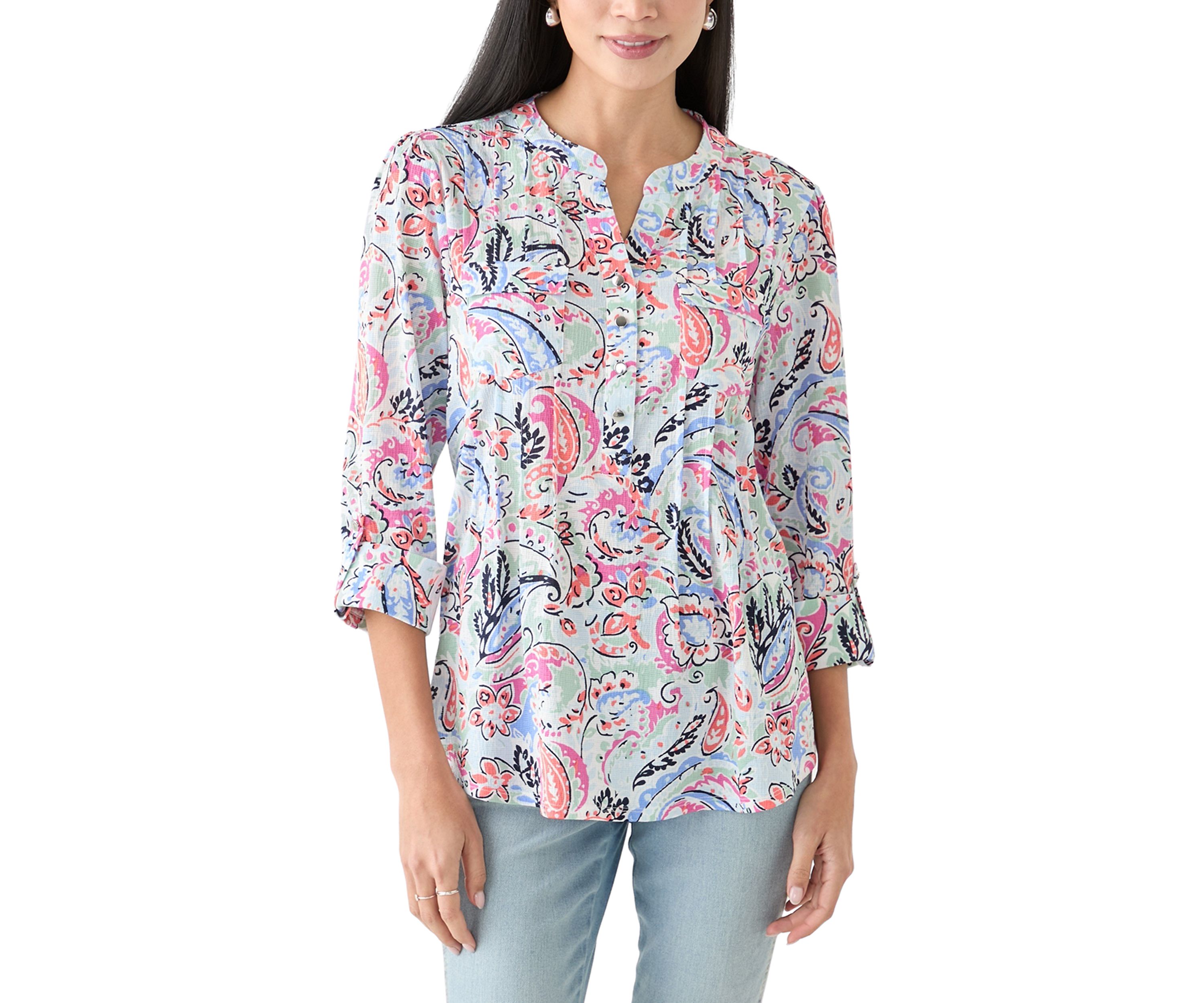 Petite Printed Knit Top