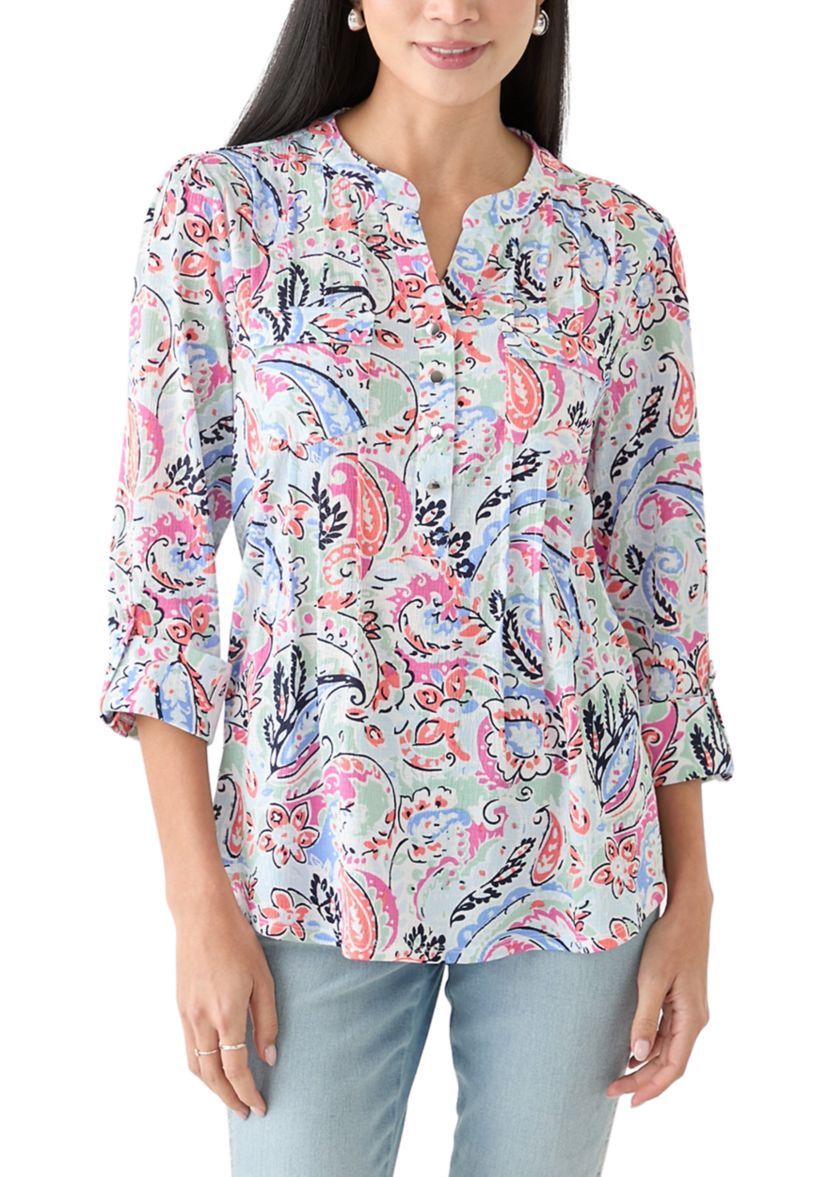 Petite Printed Knit Top
