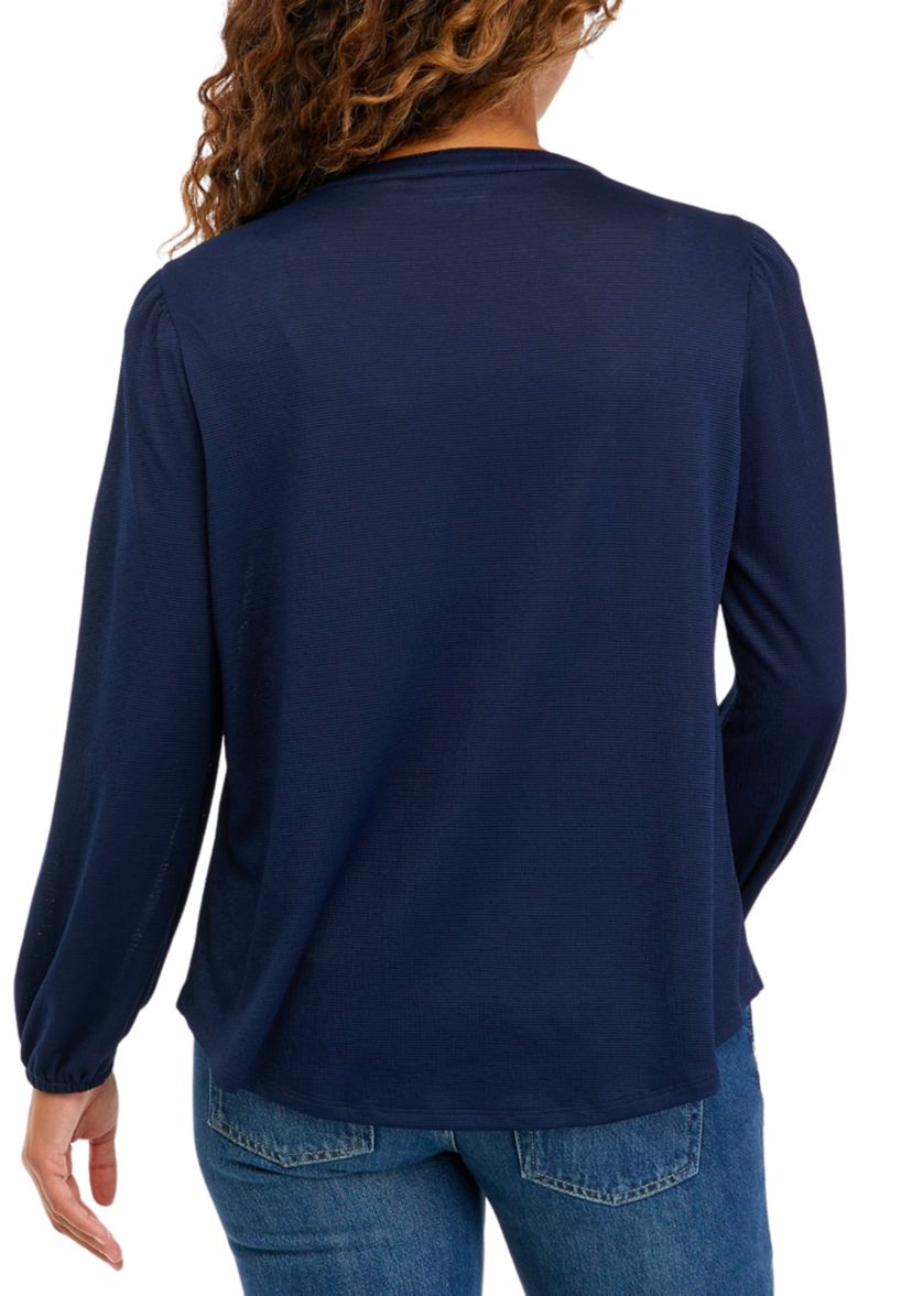 Petite Pleated Front with Yoke  3/4" Popover Sleeve Top