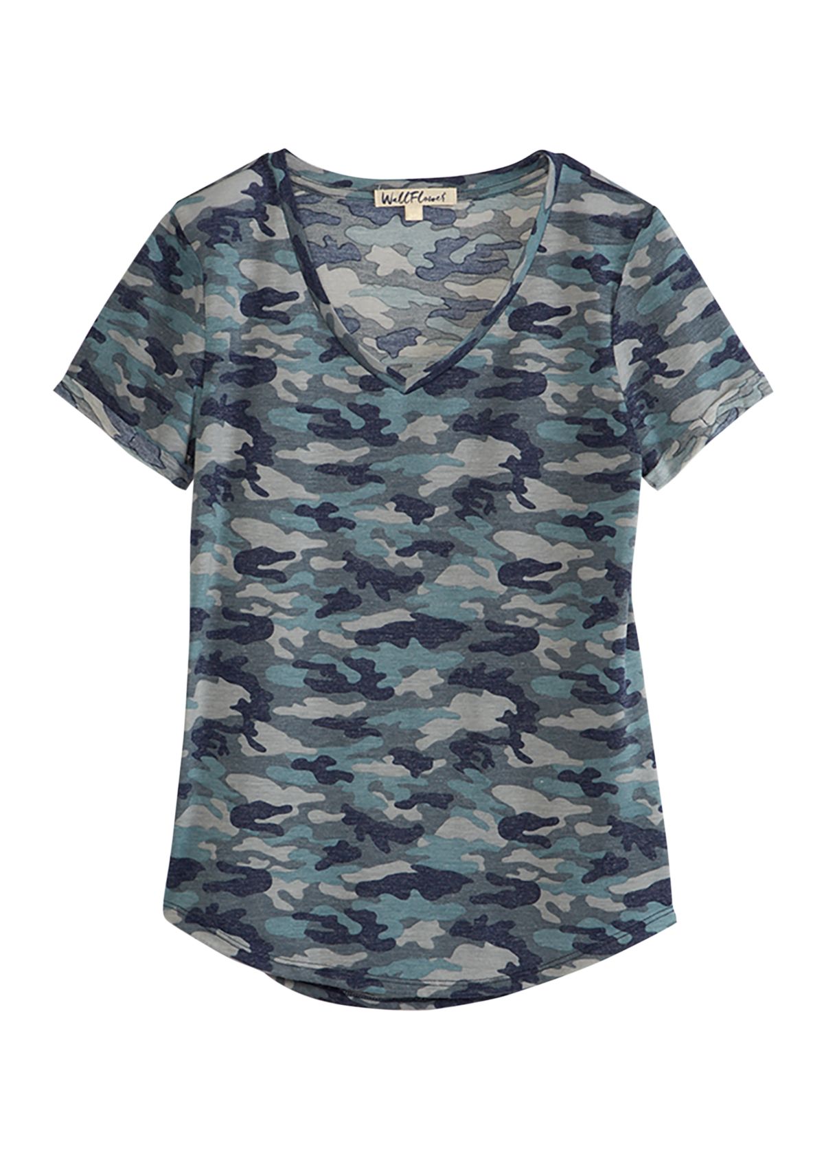 Juniors Short Sleeve Melange Boyfriend Shirt